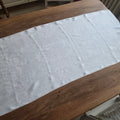 Antikes Damast-Geschirrtuch - Tischläufer - Halbleinen mit Jugendstil-Muster - 50x127cm