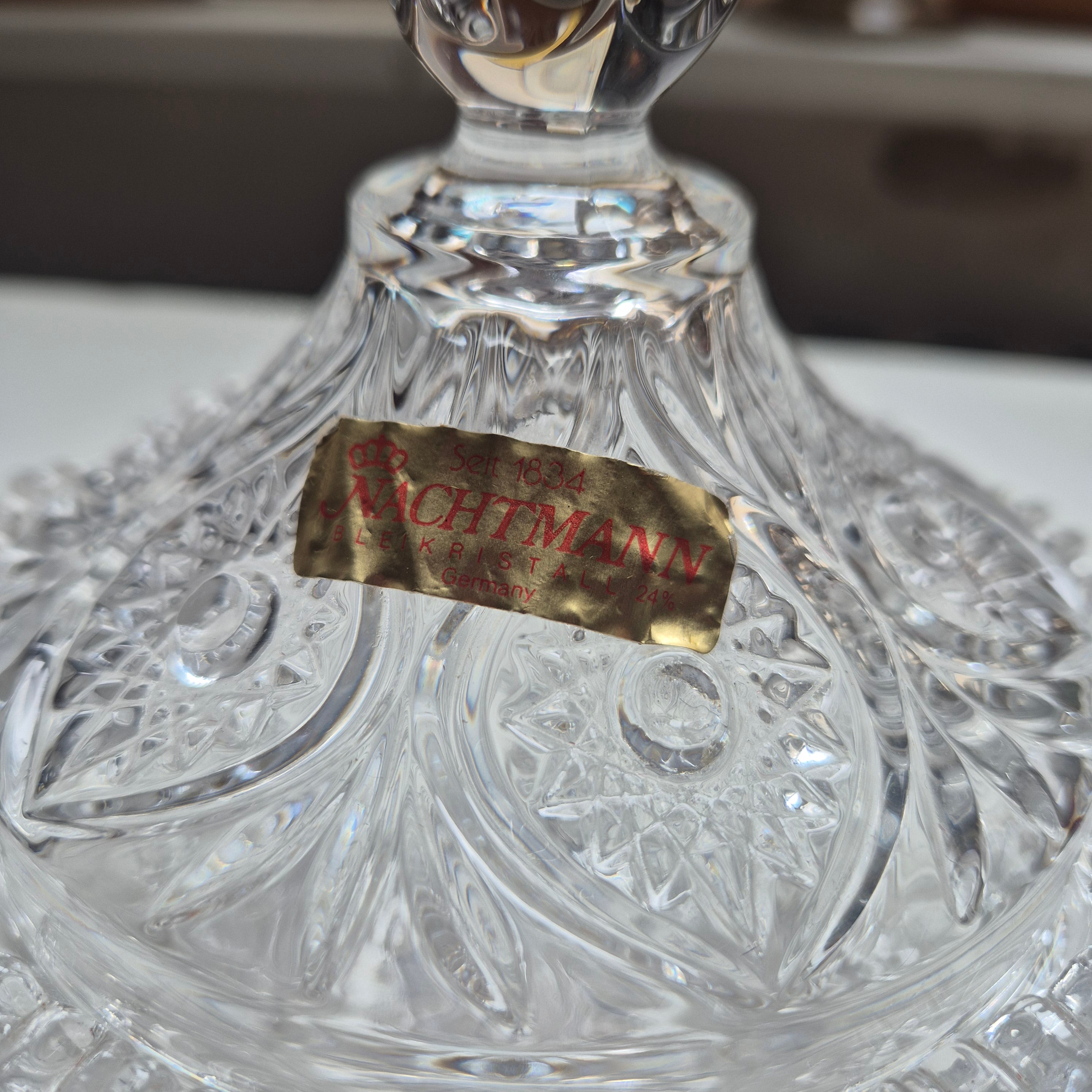 Vintage Bonboniere Schale aus Bleikristall mit Deckel - von Nachtmann