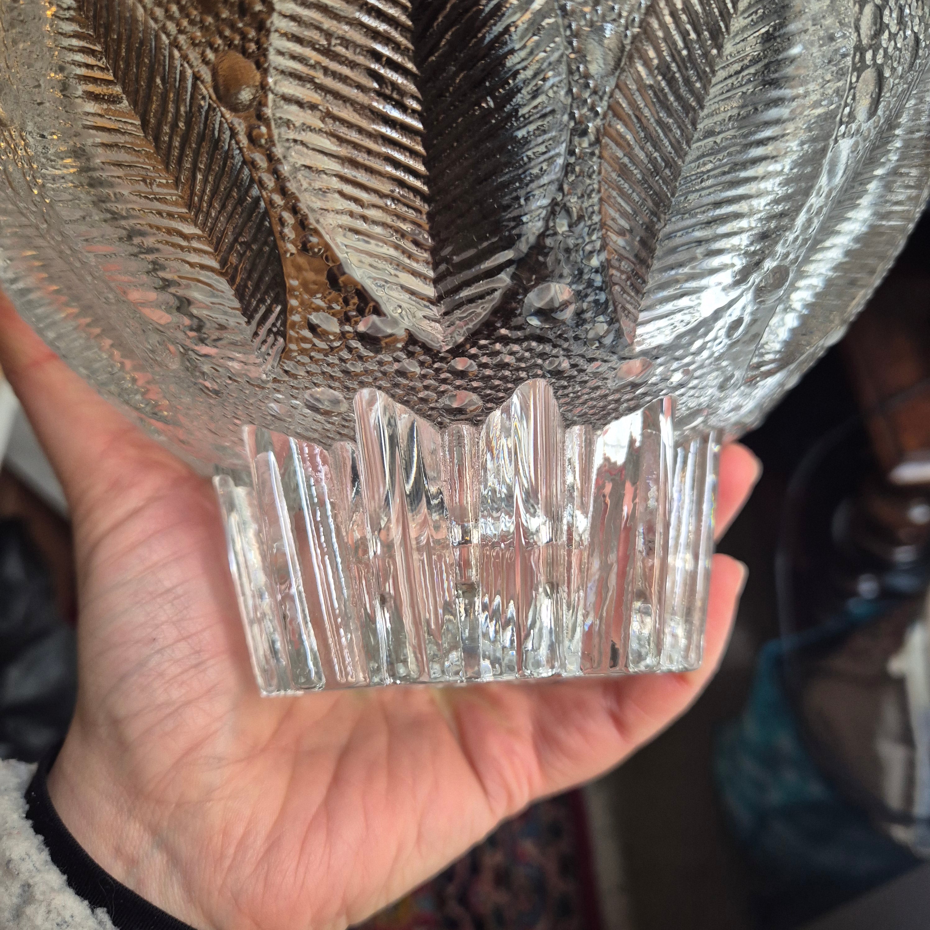 Vintage Lausitzer Glas Schale Medea Kristallschale