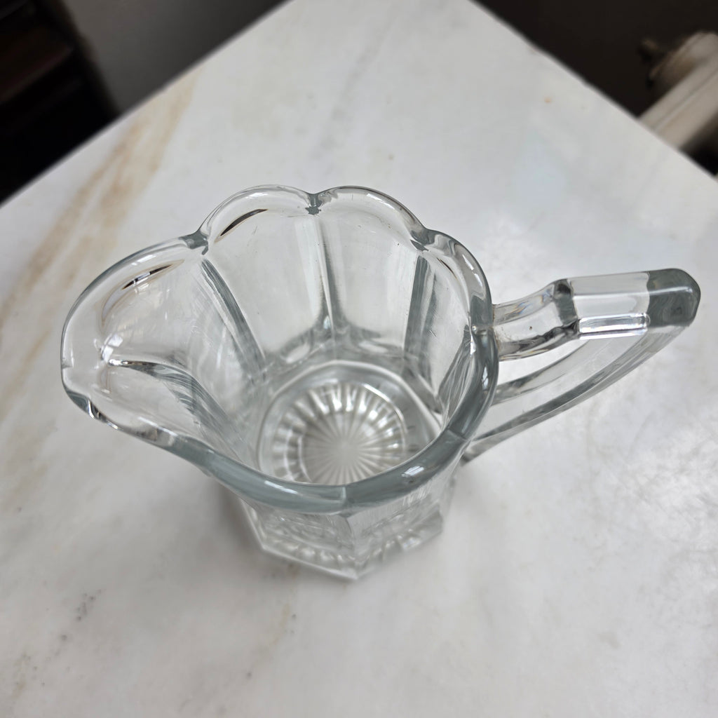 Vintage Milchkännchen Milchkanne Krug Kanne klein Glas Art Deco Stil