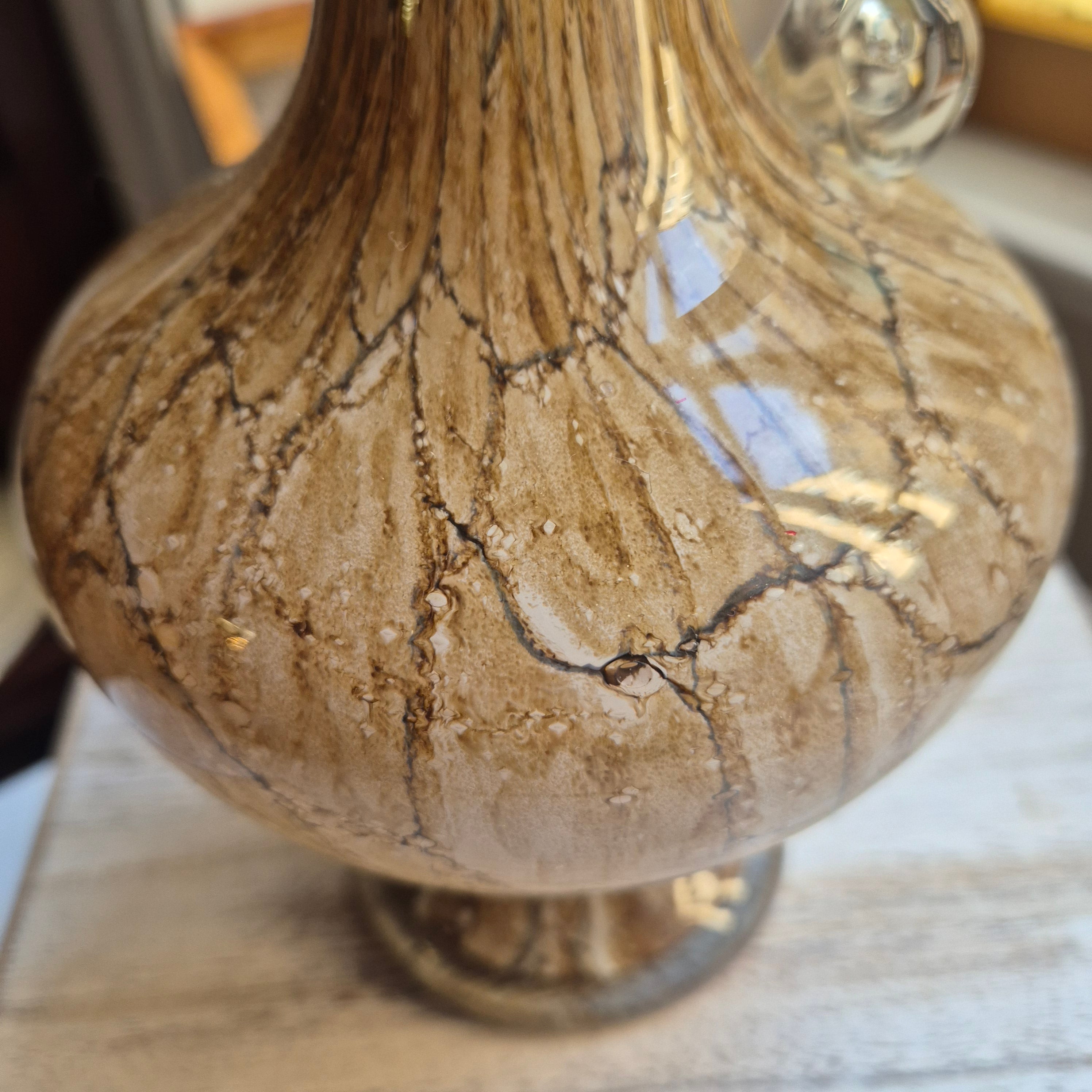 Mundgeblasener Karpaten-Glaskrug - Mid-Century - Glasvase