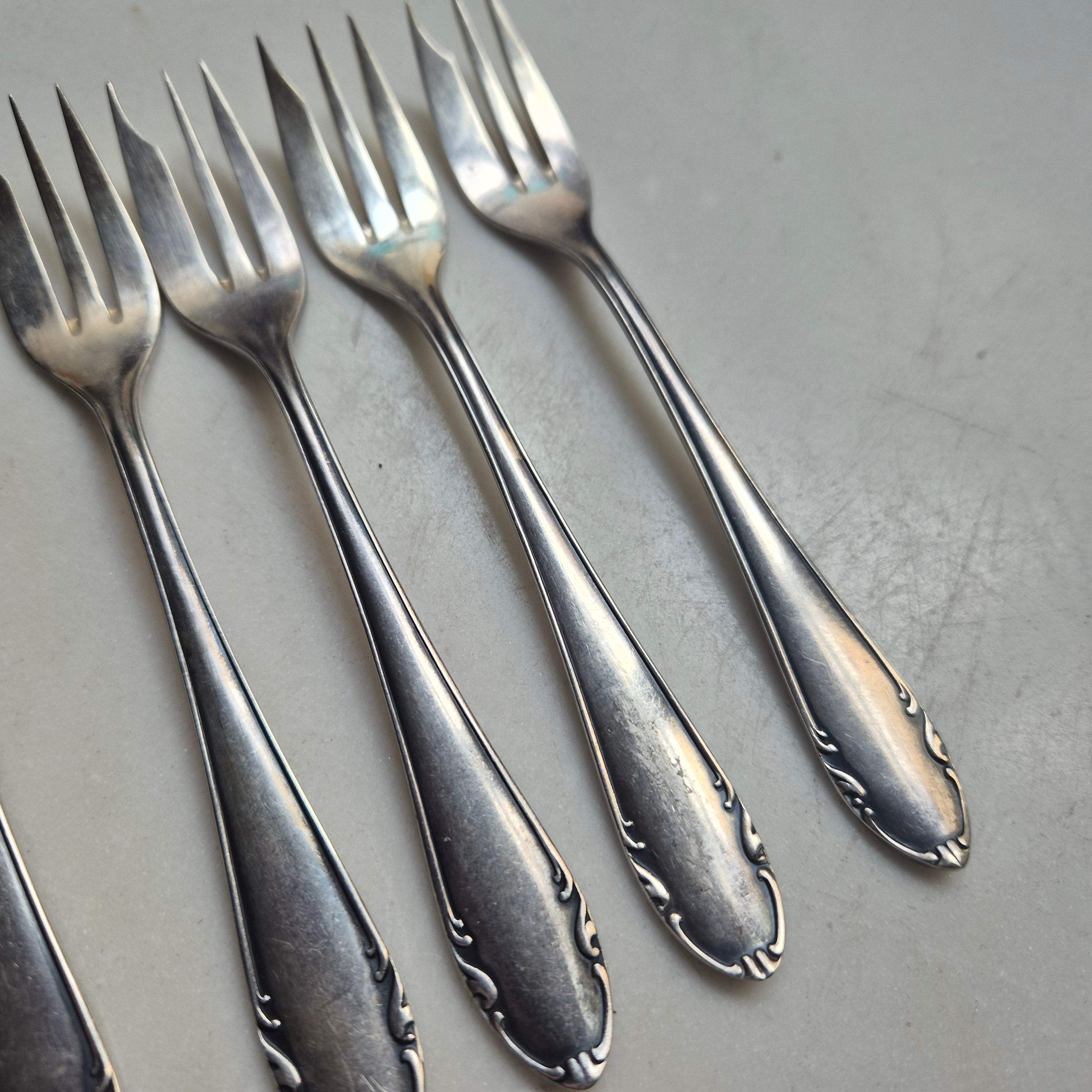 10x Vintage Chippendales Gabeln - Kuchengabeln - 90er Auflage