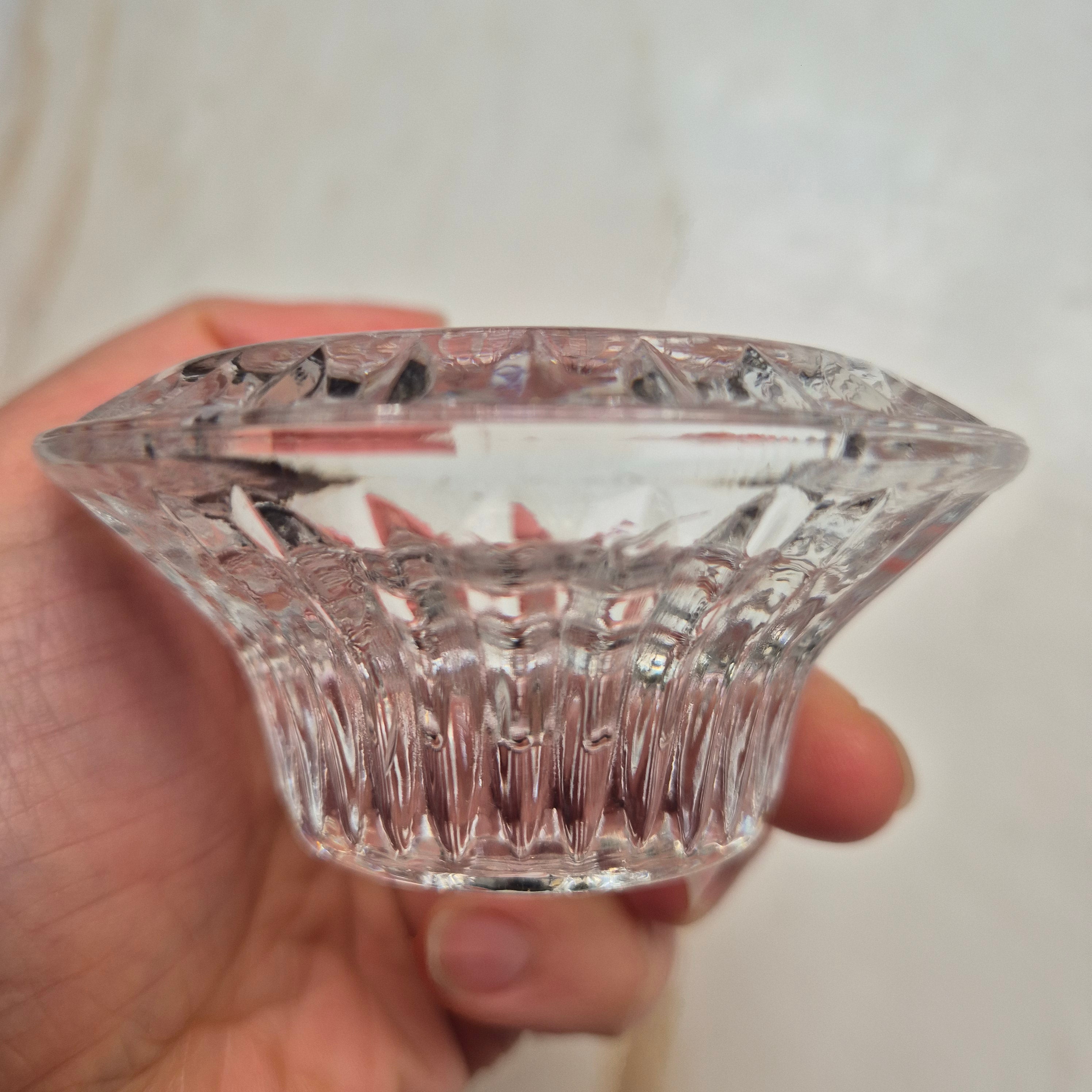 Vintage Etagere Kerzenständer Glas Kristall