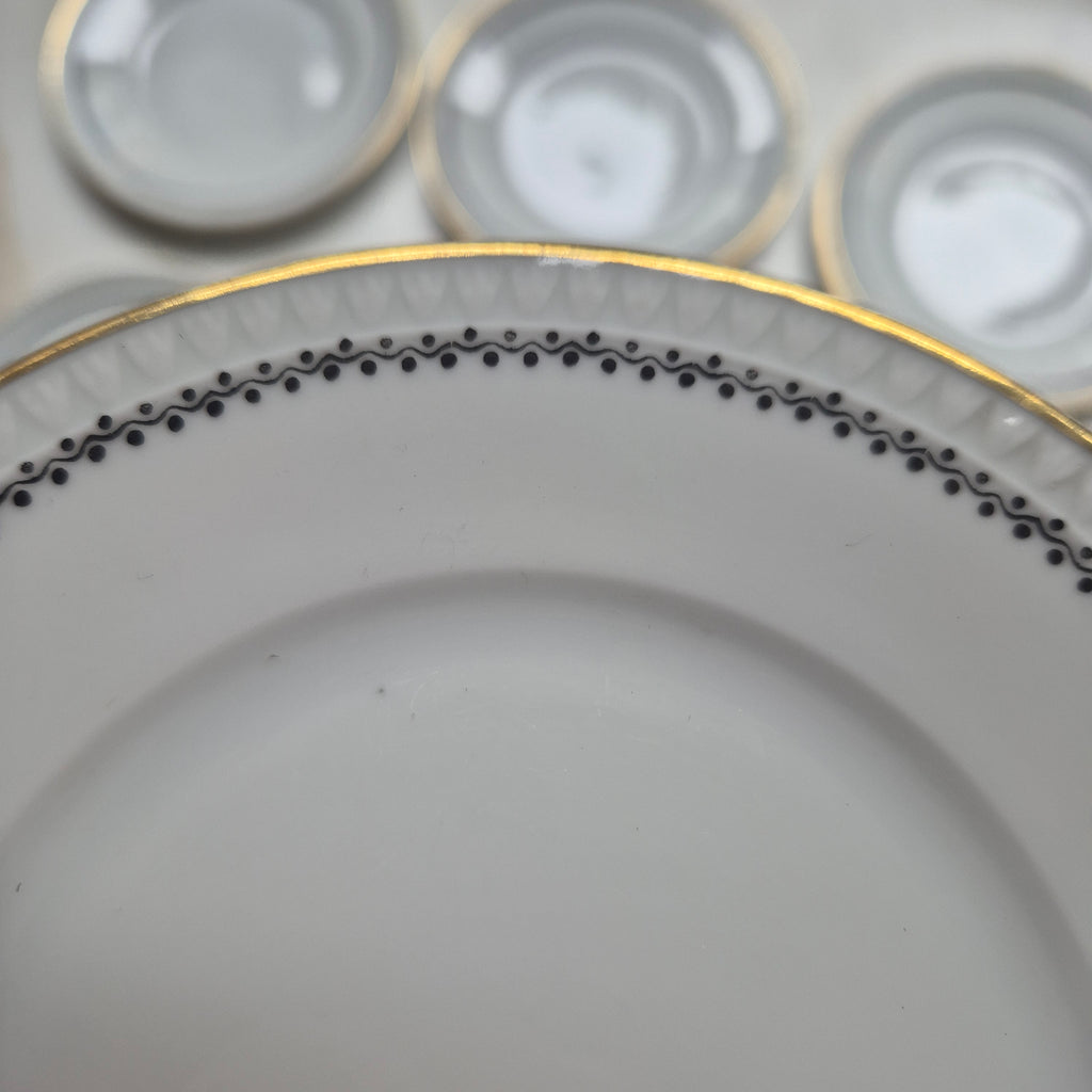 9x Vintage kleine Dessertteller - Kuchenteller Silesia Porzellan