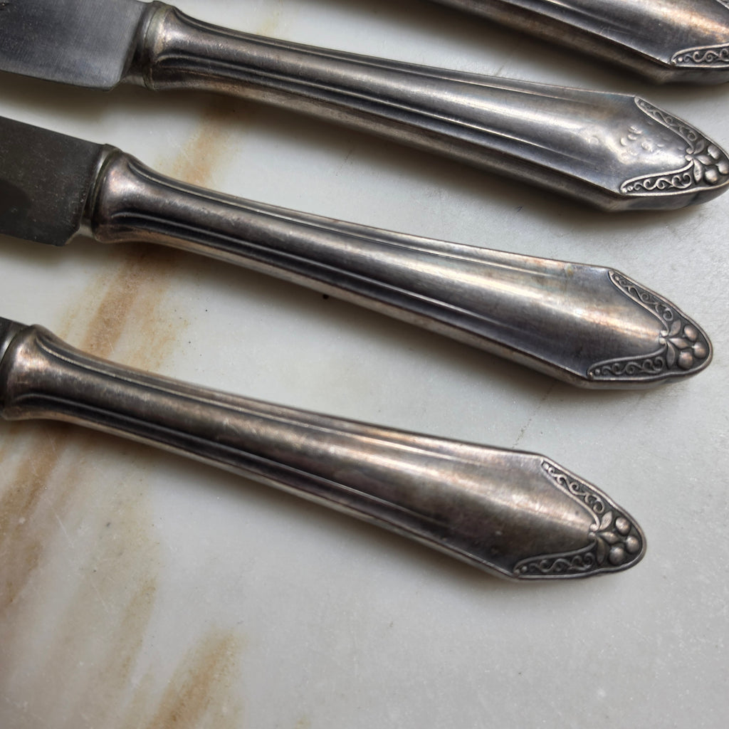 11x Antike Debag Rostfrei Messer sehr lang 40er Jahre versilbert 90 - zum aufpolieren!