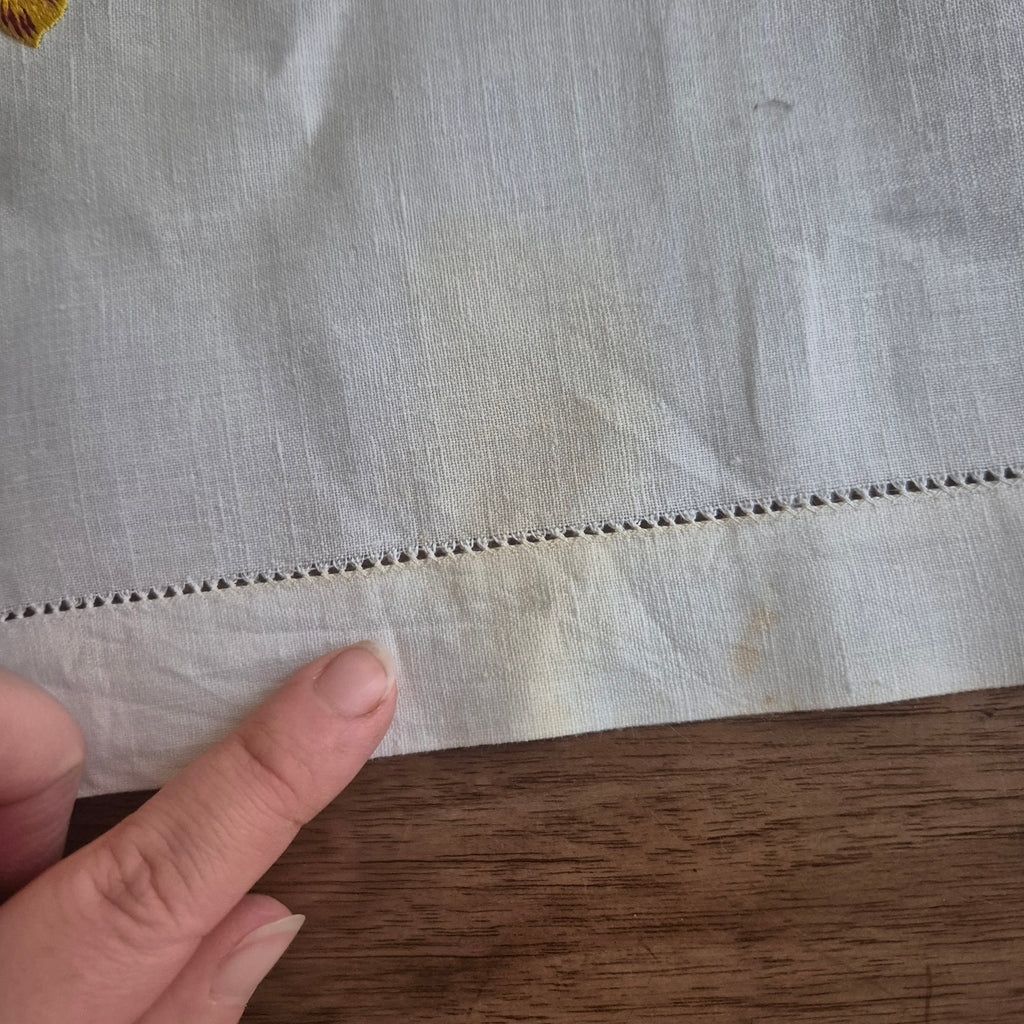 Vintage Läufer handbestickt mit Flecken! 35x150cm