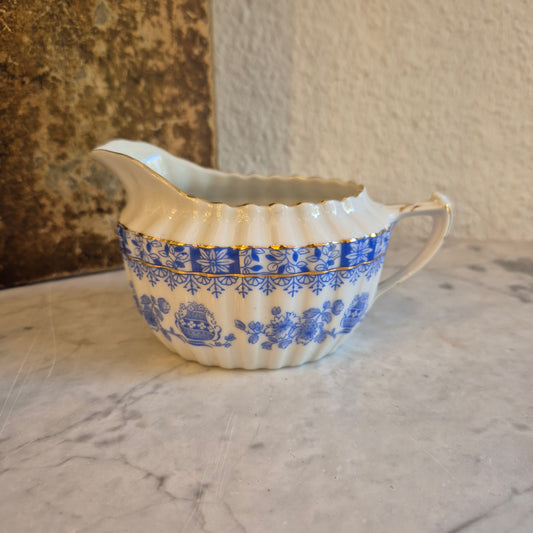 Antikes Porzellan Milchkännchen Echt Tuppack China Blau Tiefenfurt Blau Weiß