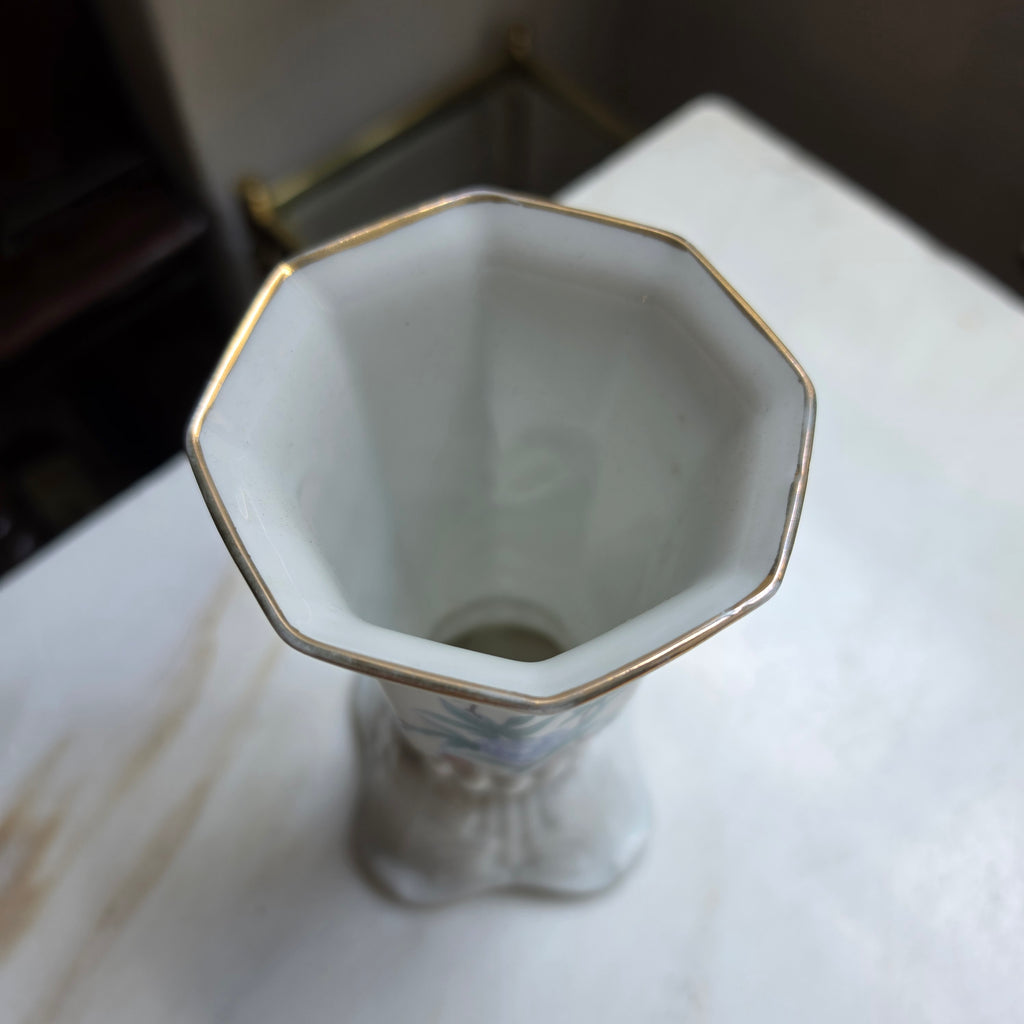 Vintage Rosenthal Porzellanfuß-Vase – Modell Ph. Rosenthal mit floralem Dekor