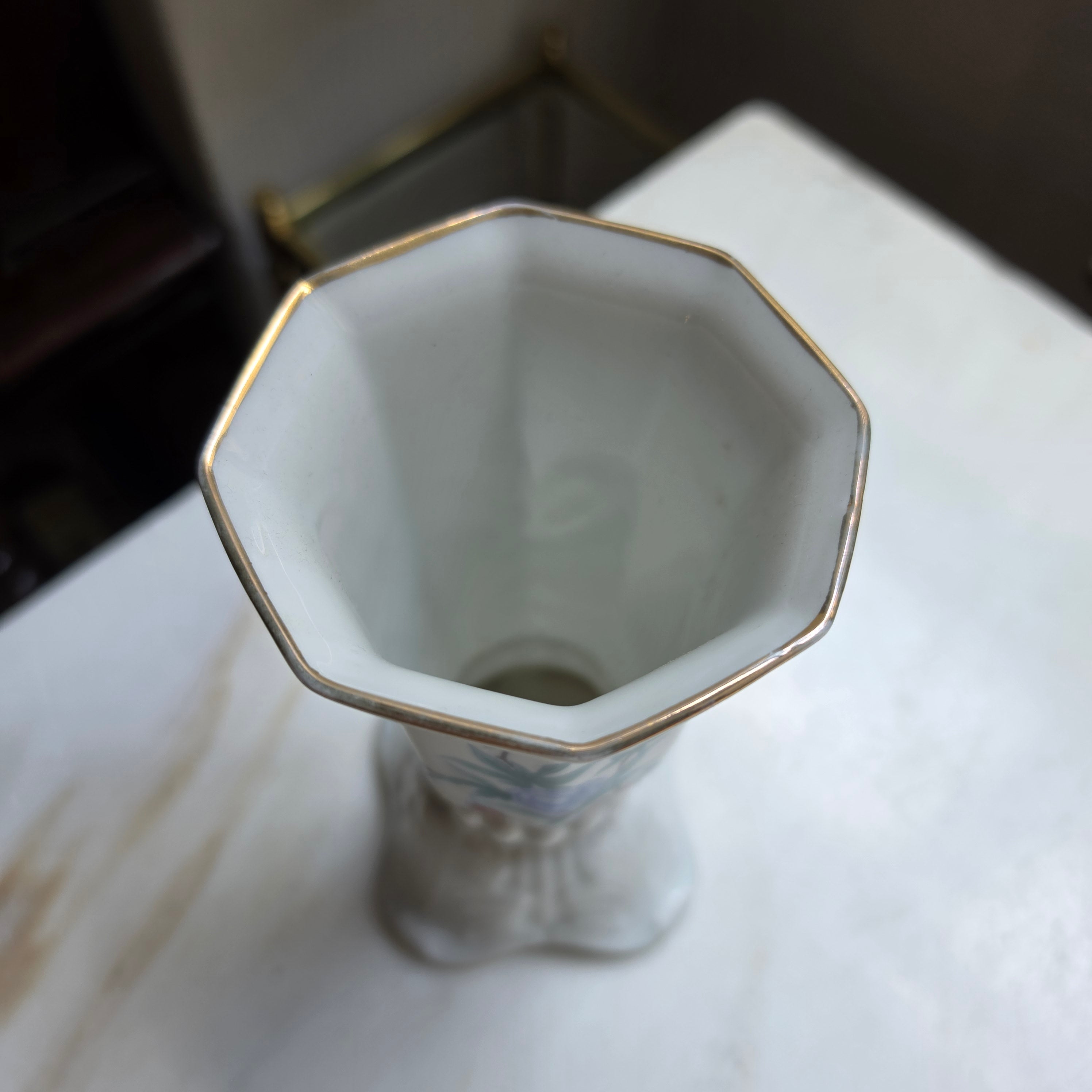 Vintage Rosenthal Porzellanfuß-Vase – Modell Ph. Rosenthal mit floralem Dekor