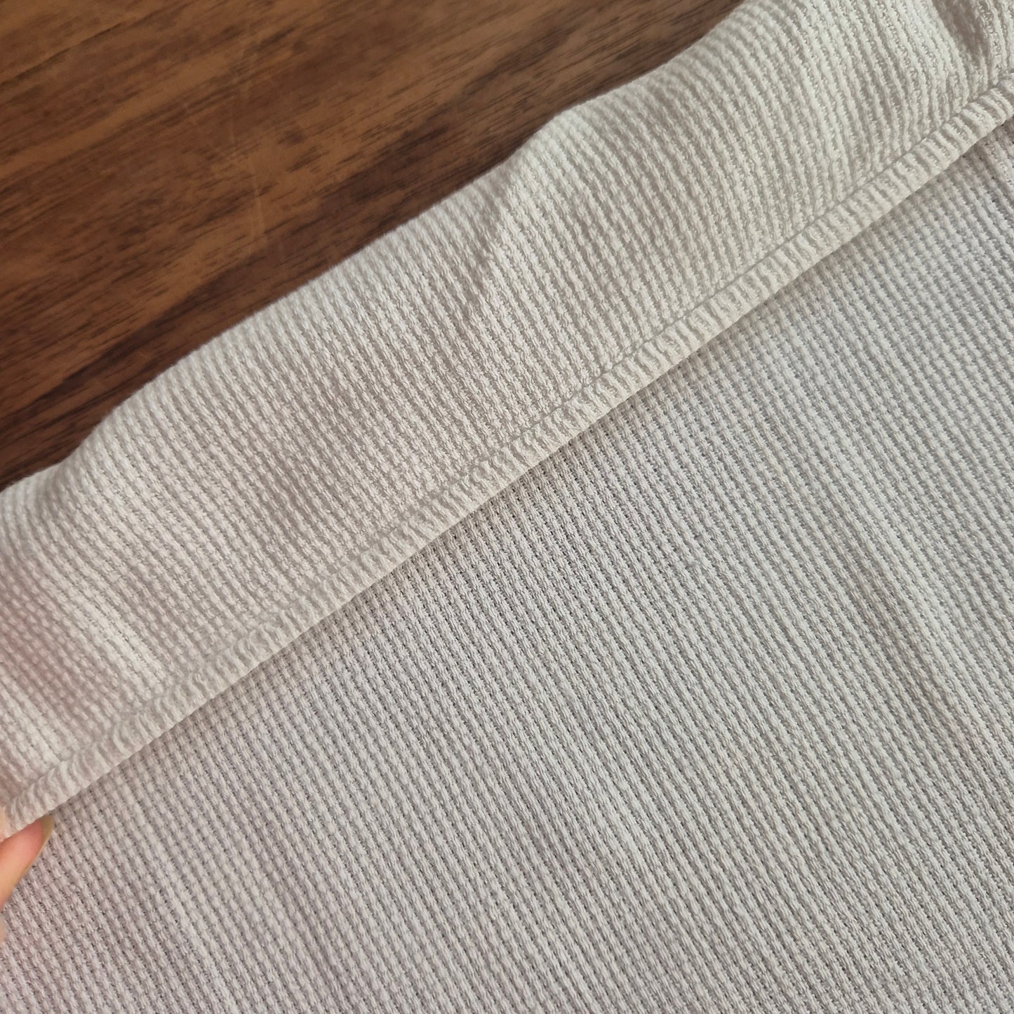 Antike bestickte Kommodenläufer oder blickdichter Vorhang Leinen/Baumwolle weiß/blau