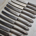 11x Antike Debag Rostfrei Messer sehr lang 40er Jahre versilbert 90 - zum aufpolieren!