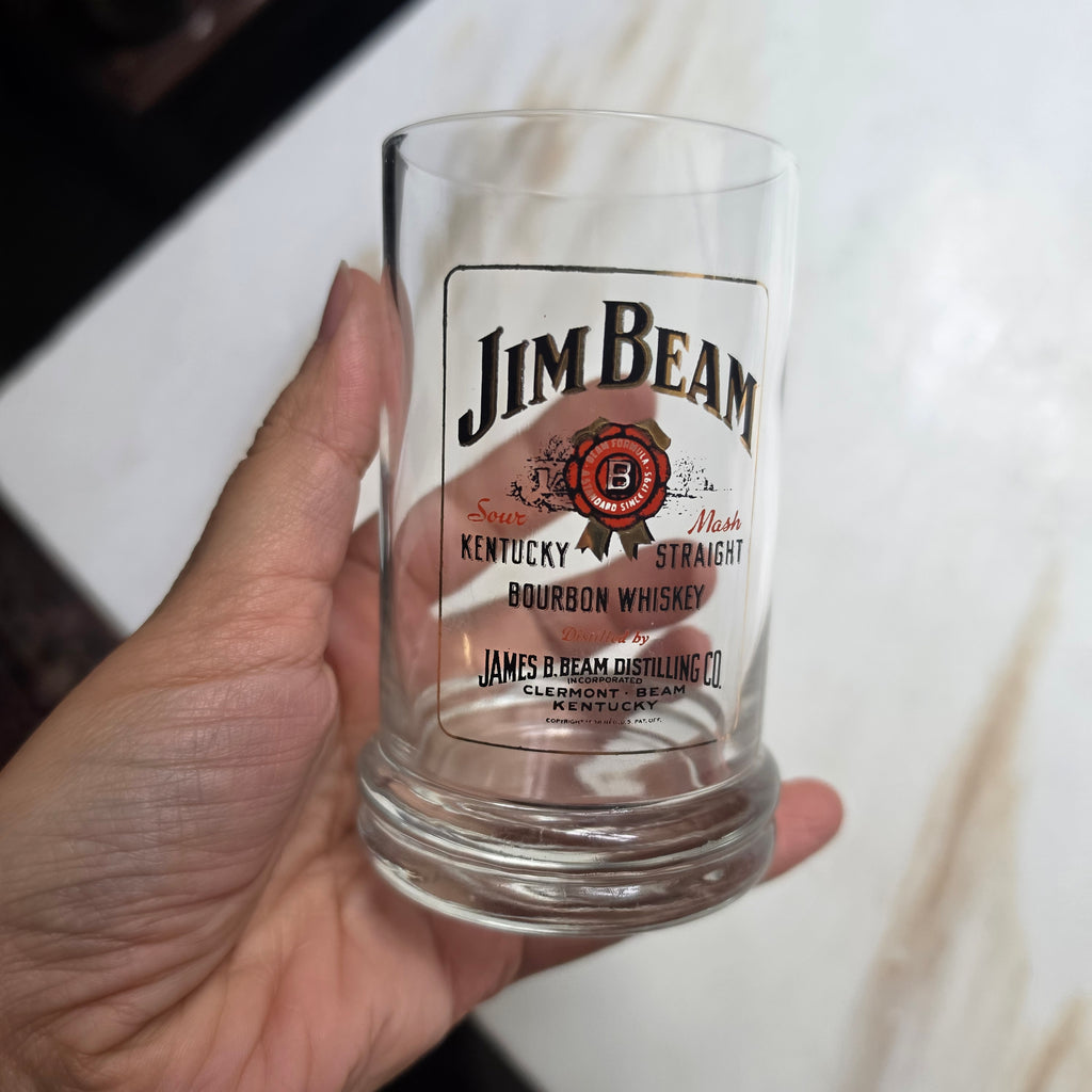 Original Jim Beam Bourbon Whiskey Glas - Tumbler – Klassisches Logo-Design