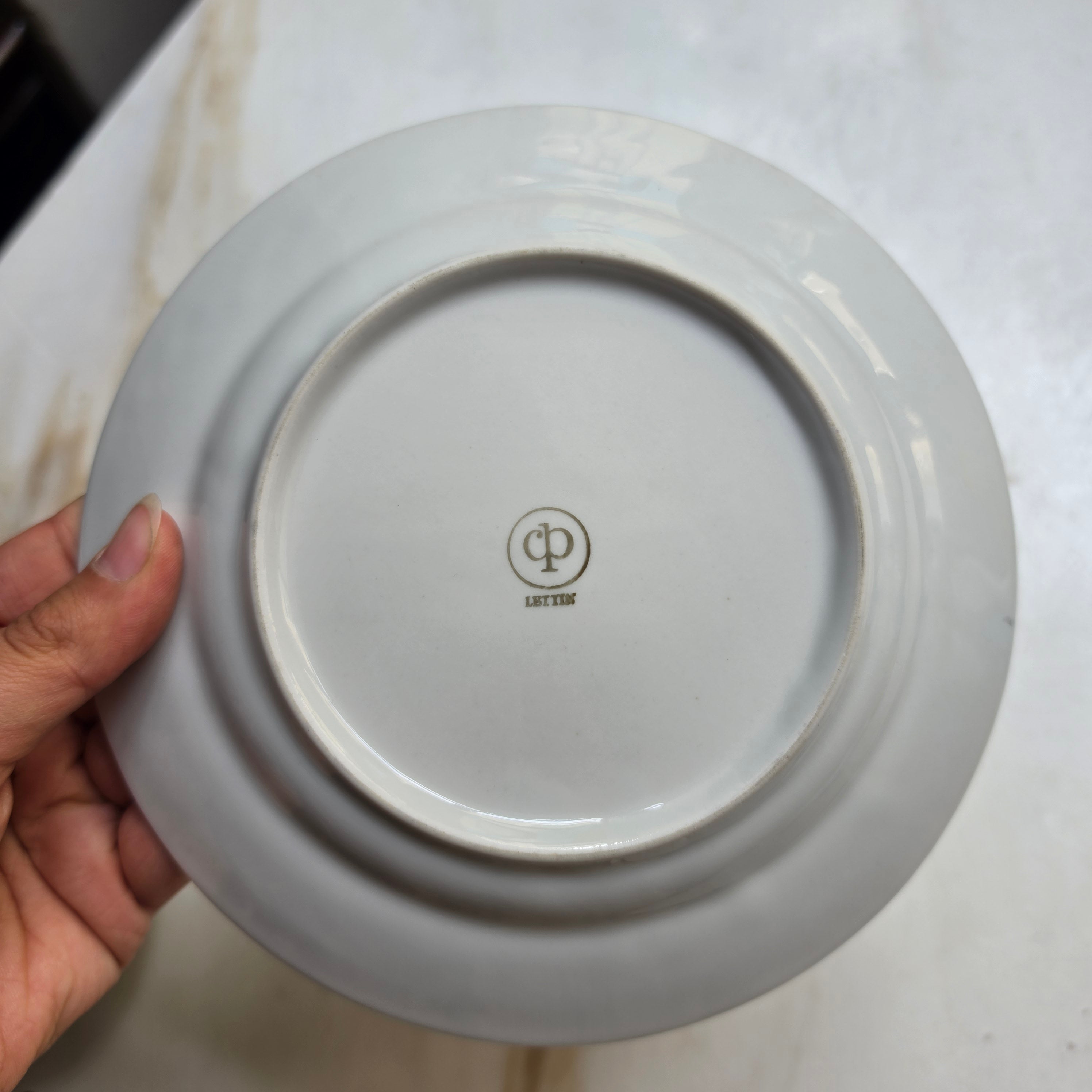 Antikes Teegedeck 3-teilig – CP Lettin Porzellan mit goldener Ornamentik & Goldrand