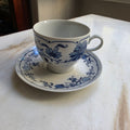 Jlmenau Graf von Henneberg Kaffee Tee Tasse Untertasse Set Zwiebelmuster Echt Kobalt