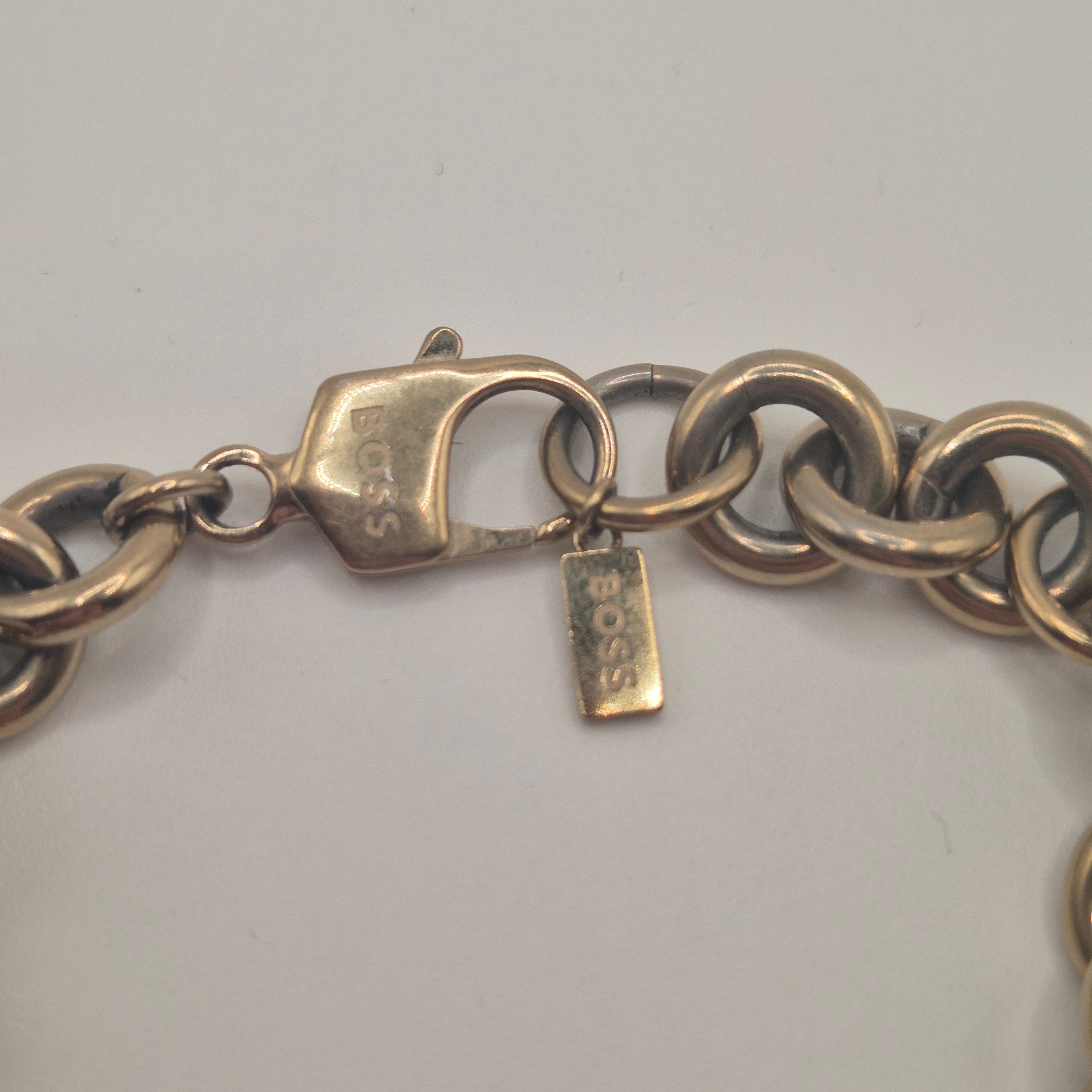 Vintage BOSS Kette mit Herzanhänger – Authentischer Look
