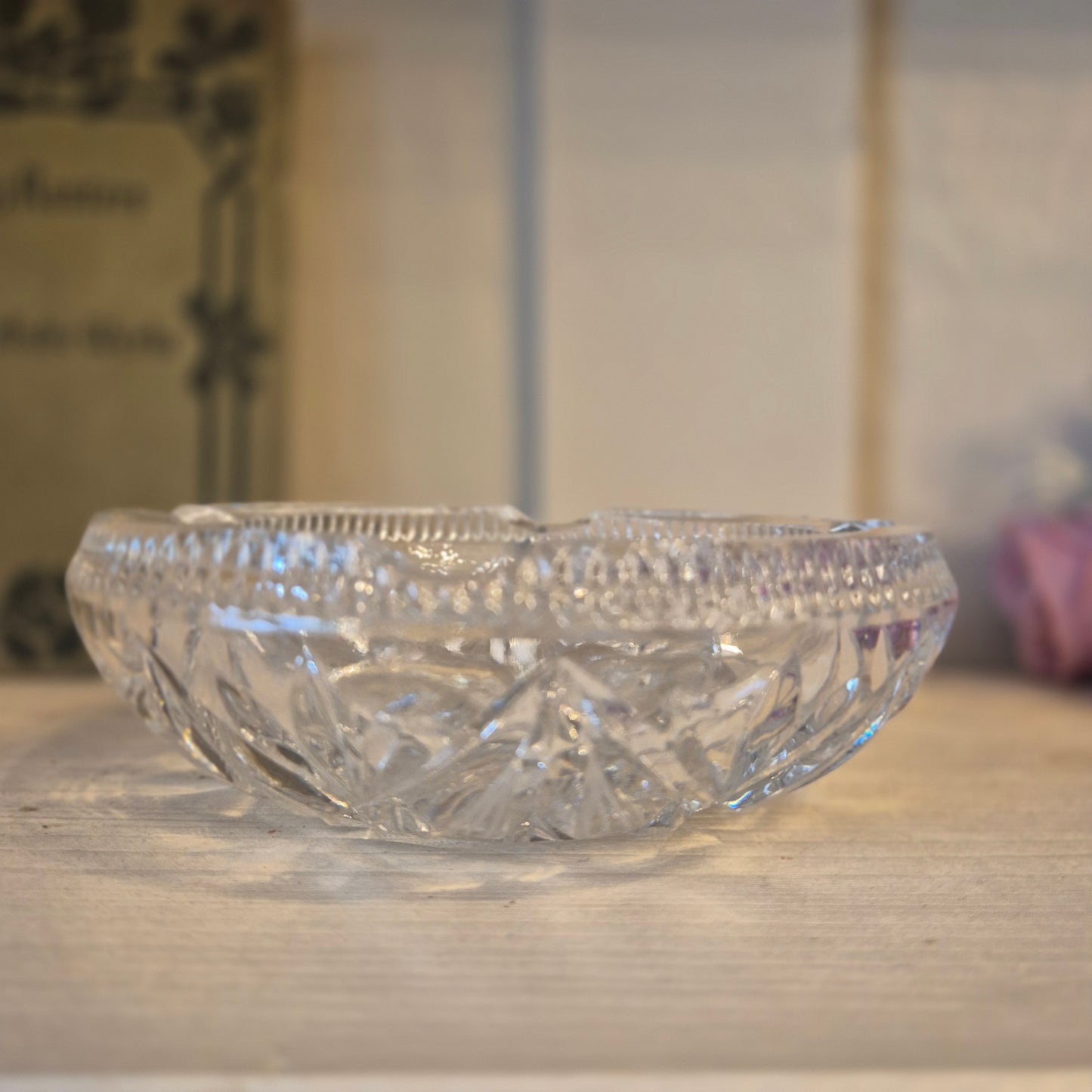 Vintage Bleikristall Aschenbecher mit Sternmotiv