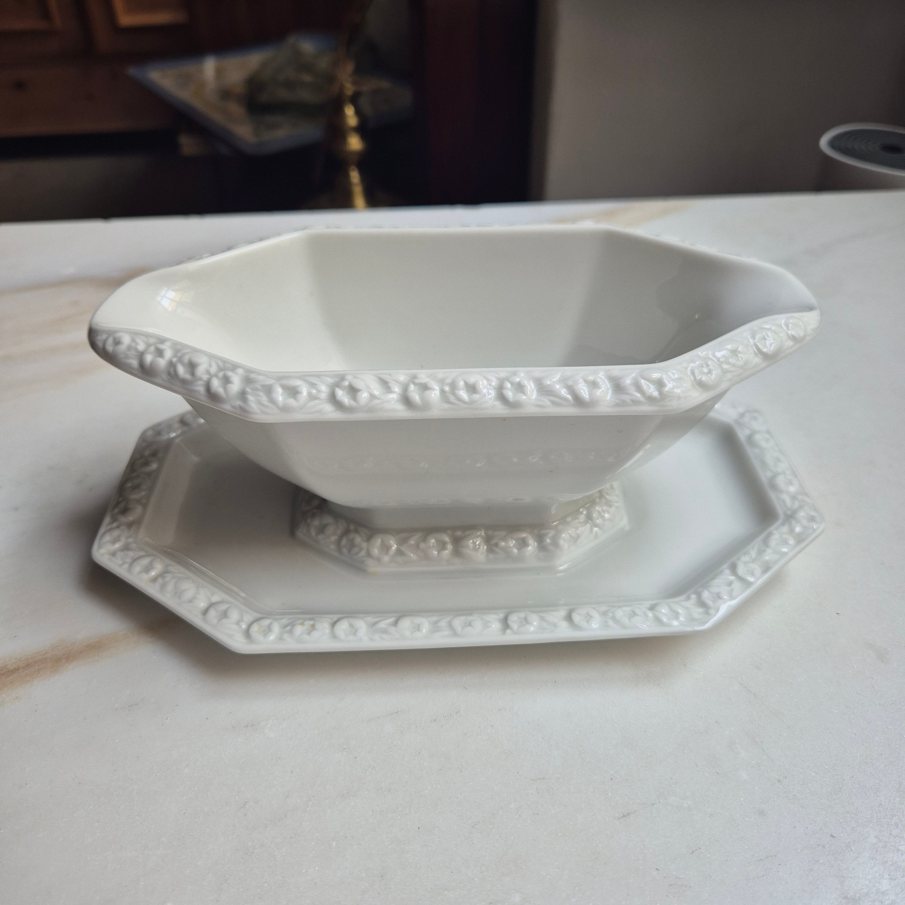 Antike Sauciere Schüssel Porzellan Rosenthal Maria weiß