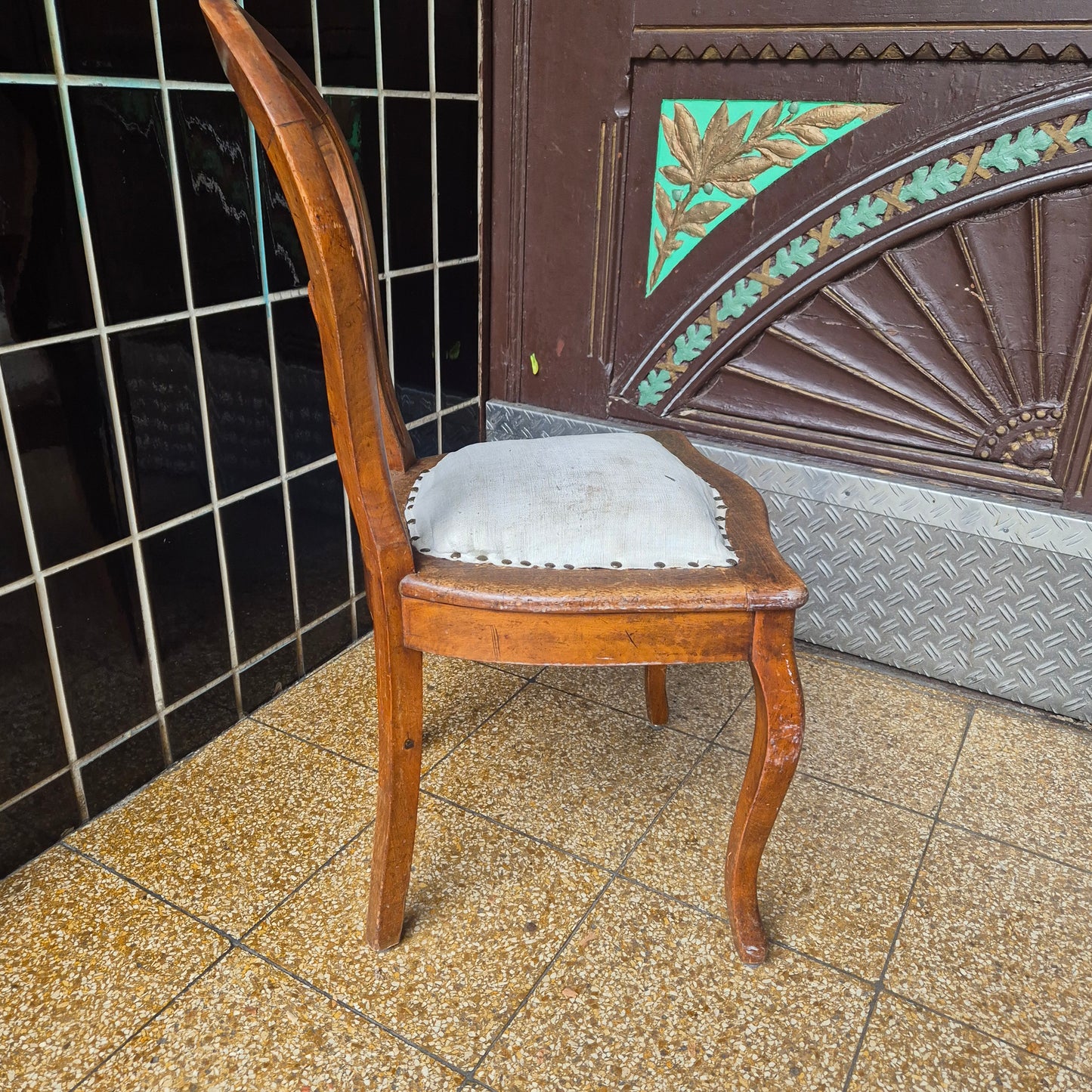 Antiker Stuhl Chippendale Eichenholz