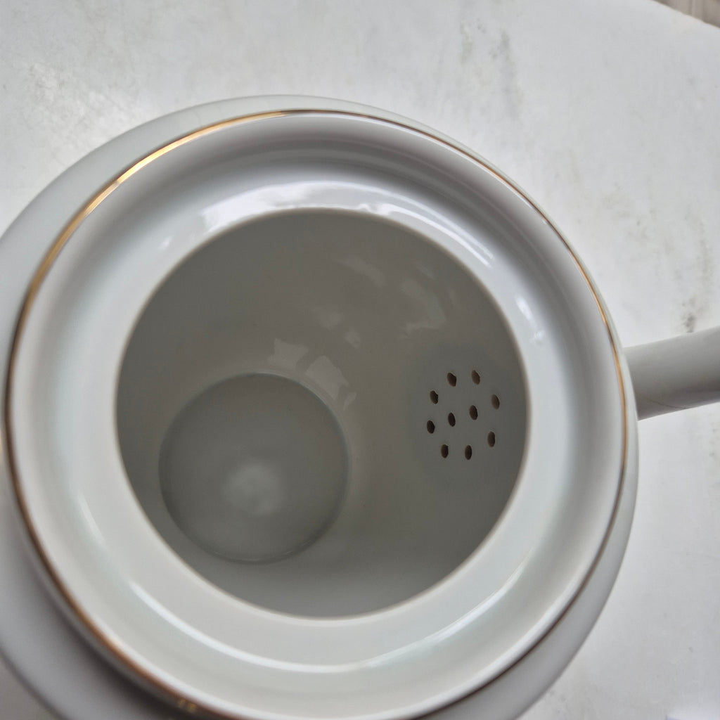 Antike Rosenthal Empire Porzellan Kaffeekanne Teekanne Blumenmuster (Geklebt)