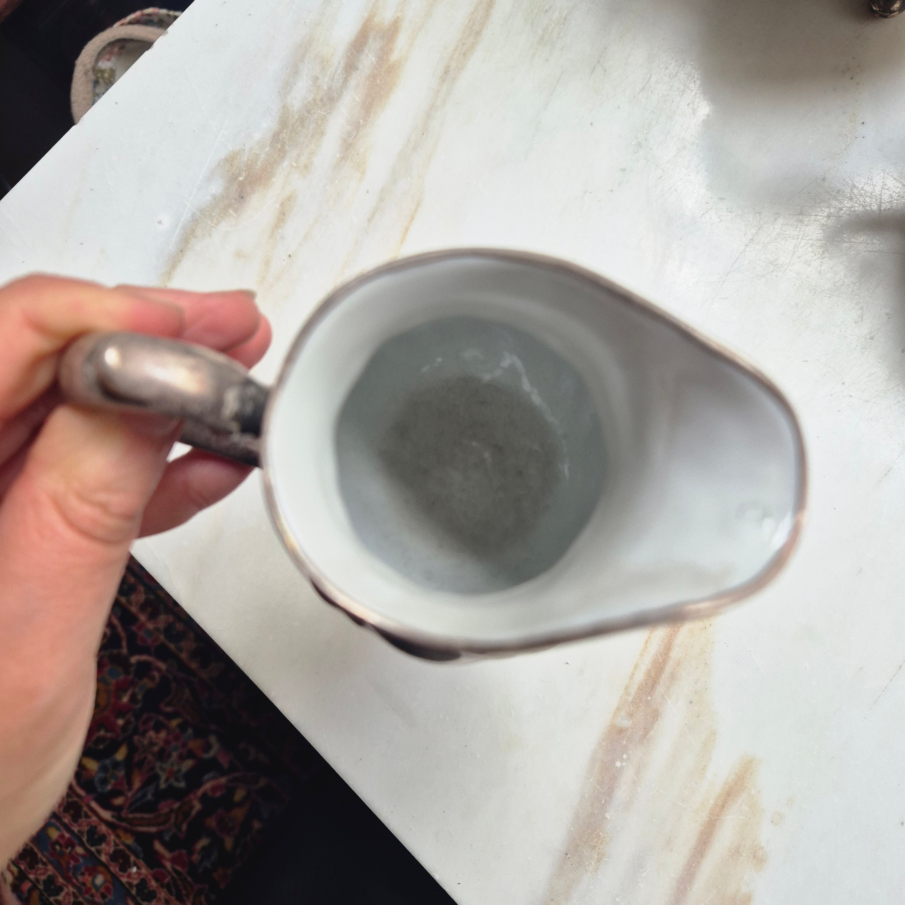 Antikes versilbertes WMF Porzellan Services Silber Kanne Zuckerdose und Milchkännchen Tee Kaffee