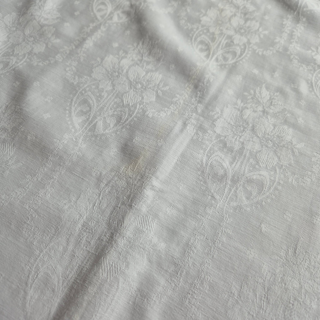 Antike Bettwäsche fürs Baby Damast Baumwolle* kleiner Deckenbezug Shabby Chic Brocante 110x120cm 🤍