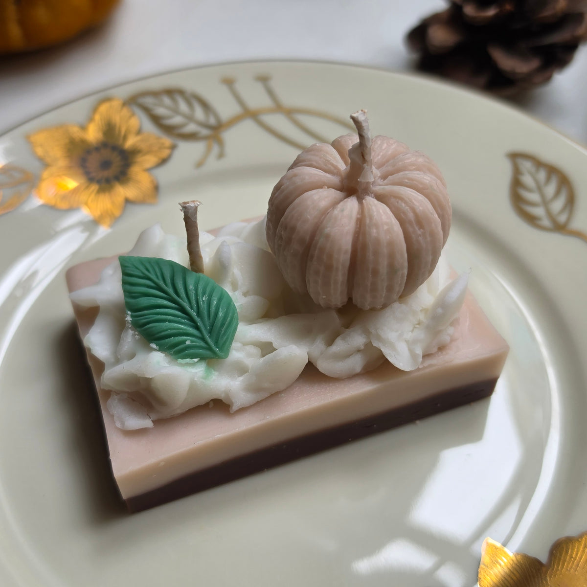 Dessert-Kerze „Herbsttraum“ - Spekulatius & Schoko-Brownie -100 % Sojawachskreation
