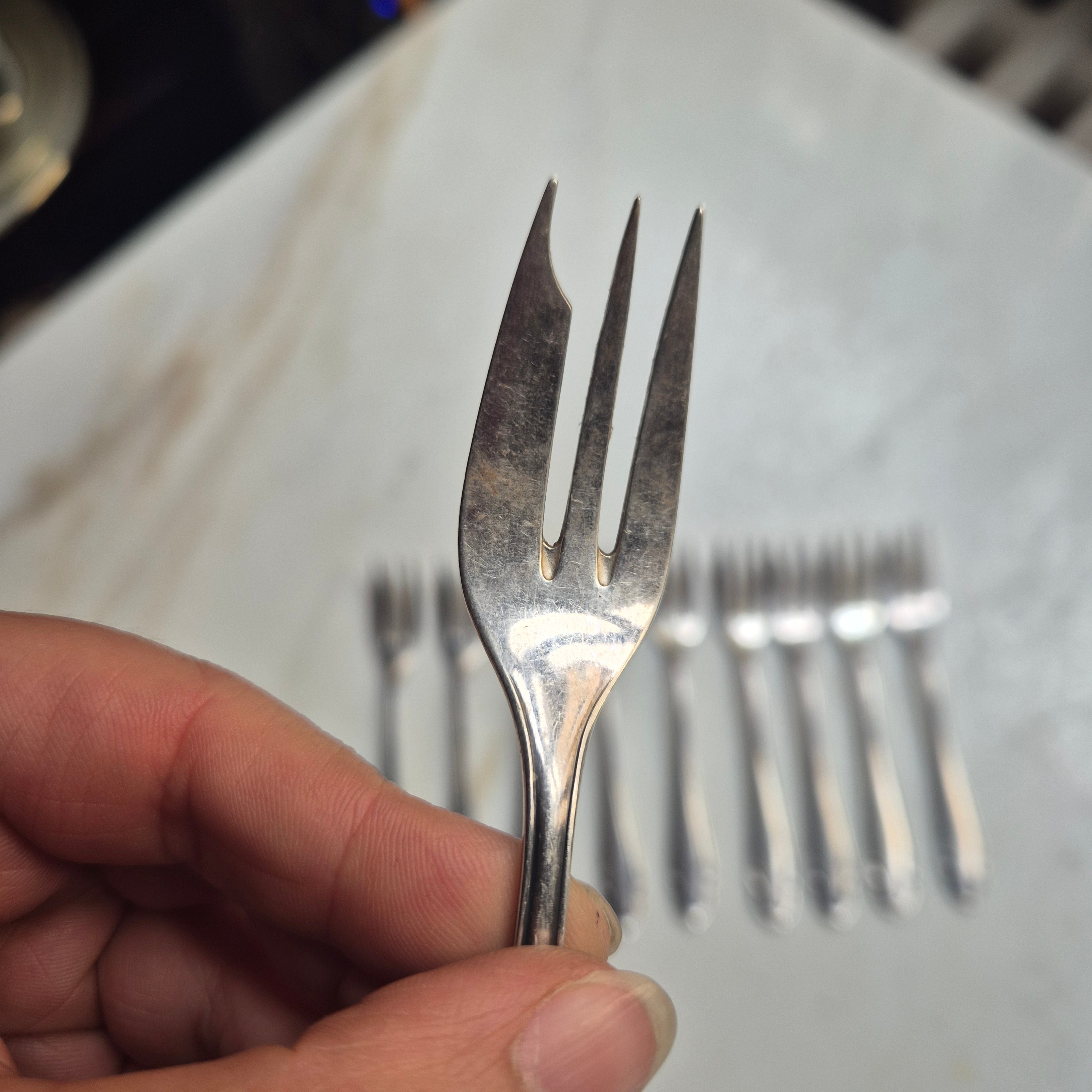 10x Vintage Chippendales Gabeln - Kuchengabeln - 90er Auflage