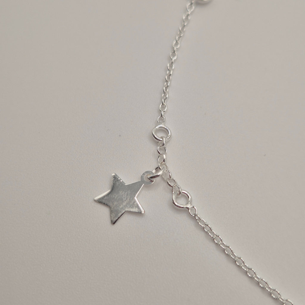 Zartes Fußkettchen Silber 925 Sterne