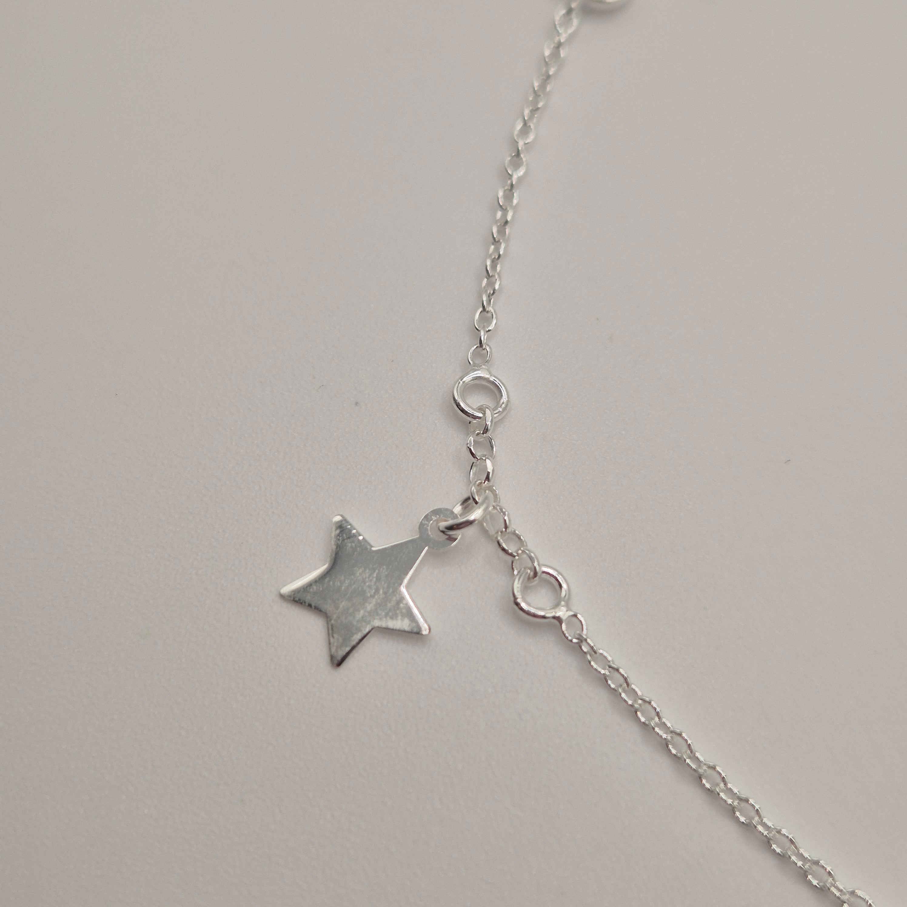 Zartes Fußkettchen Silber 925 Sterne