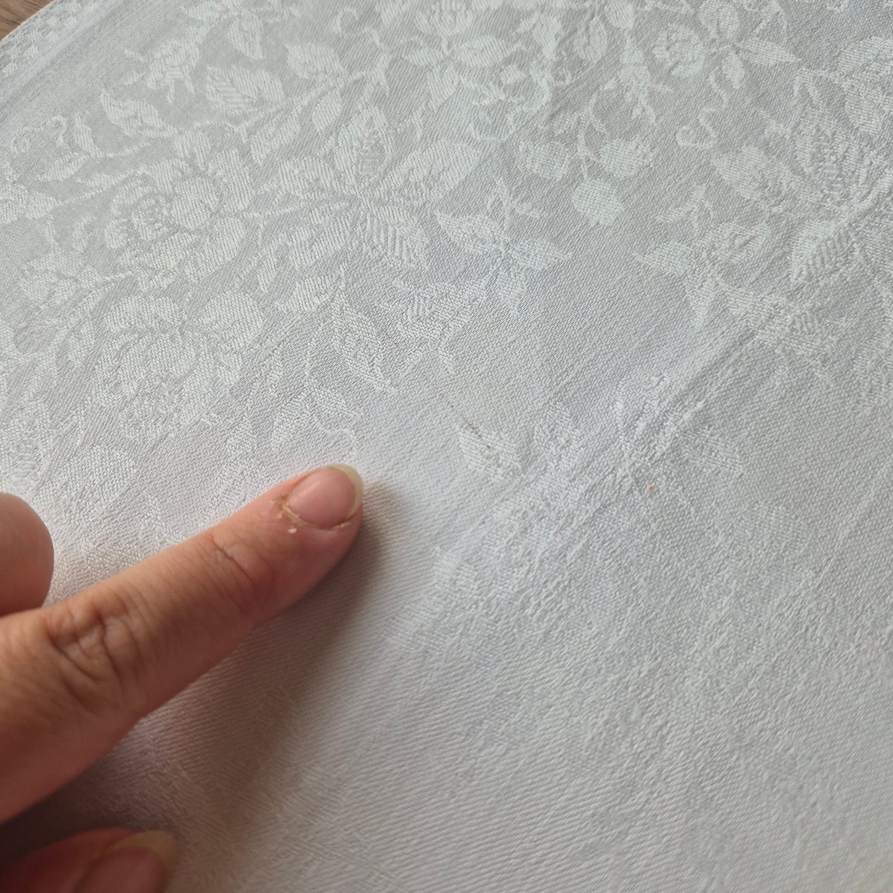 Antike Jugendstil Serviette / Mitteldecke mit Monogramm C.A