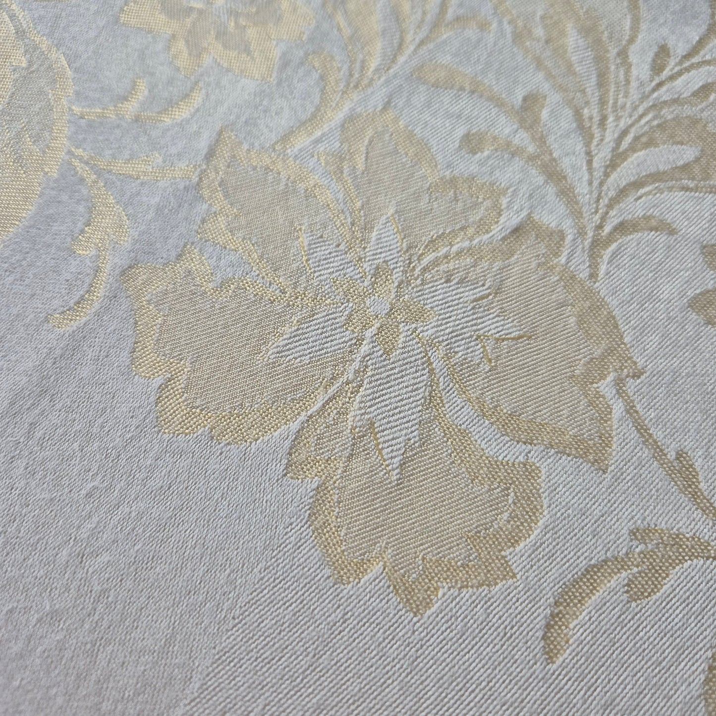 Vintage Tischdecke Pastellgelb 100x120cm Landhaus French