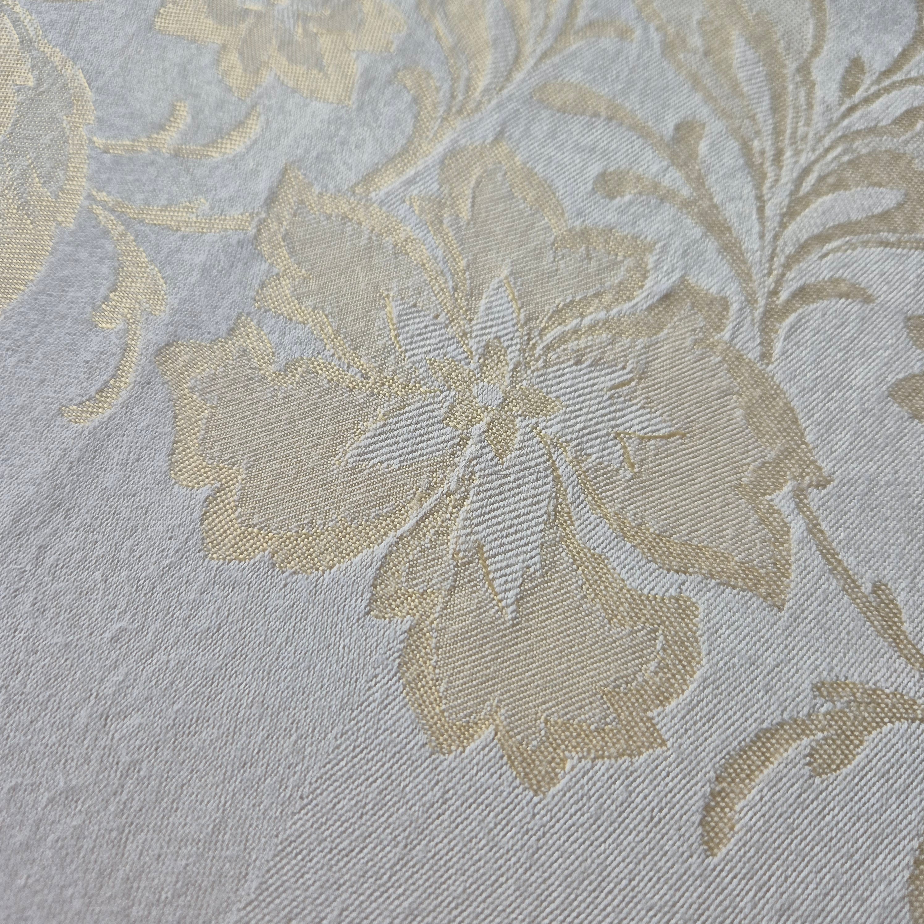 Vintage Tischdecke Pastellgelb 100x120cm Landhaus French