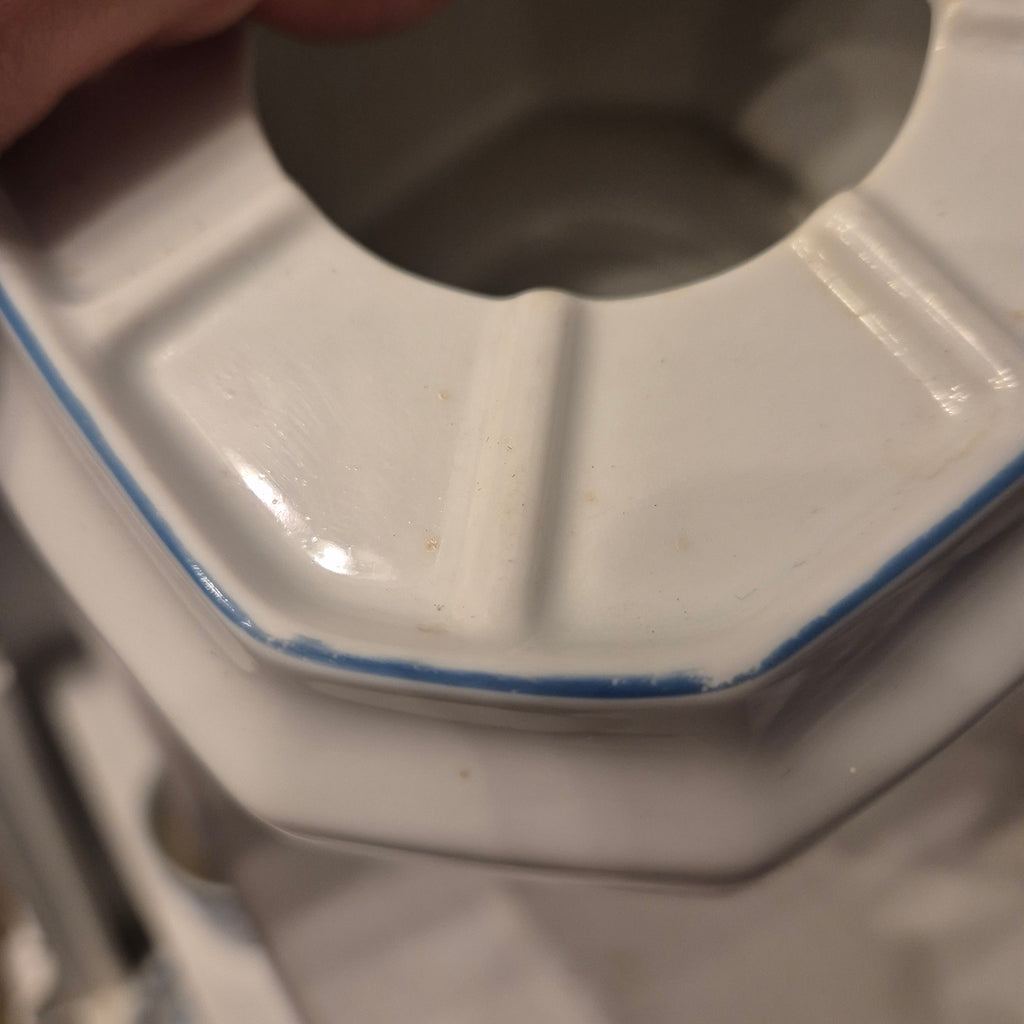 Vintage Stövchen von Seltmann Weiden weiß blau