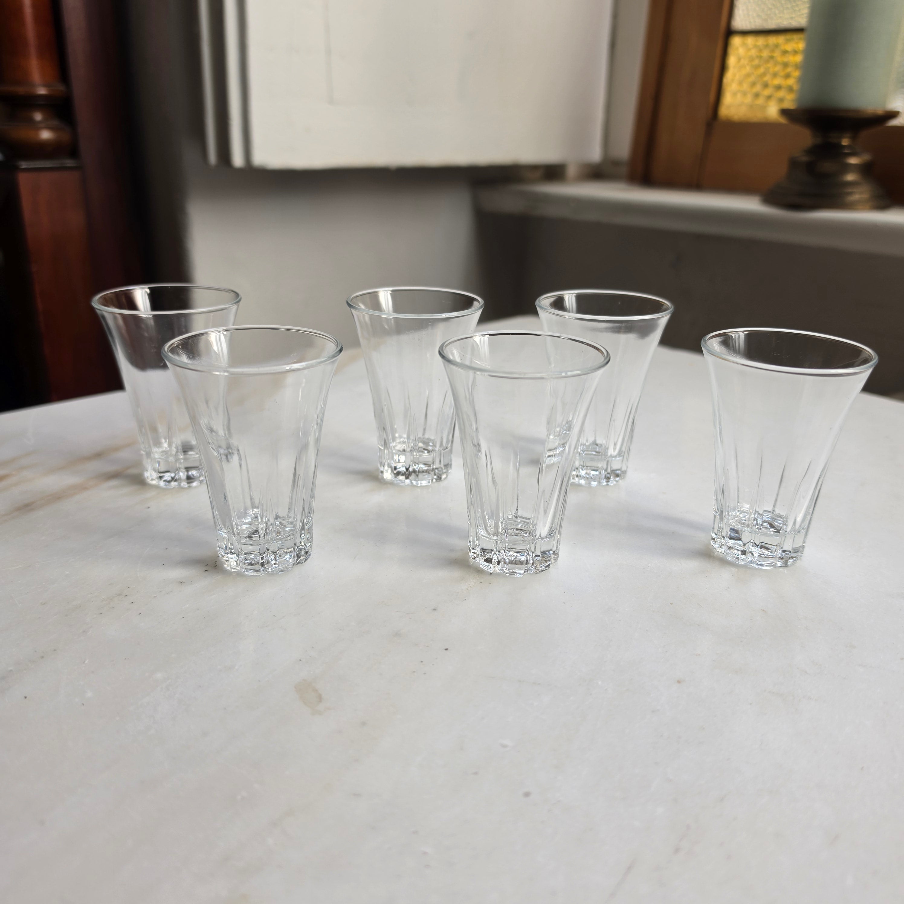 Antike Kristall Schnapsgläser „Fronsac“ – Portieux Vallerysthal (6er Set)