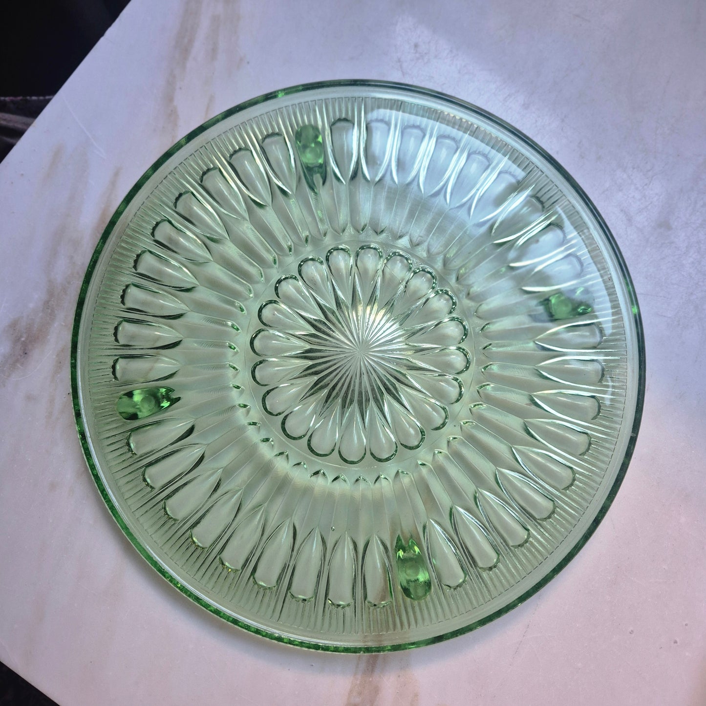 Vintage Torten Kuchenplatte Glas 70er Jahre