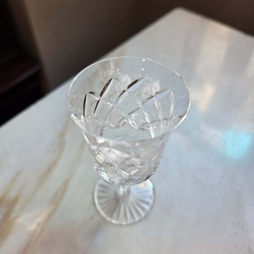 Edles Kristall-Likörglas mit Facettenschliff – Eleganter Schnaps- & Digestif-Kelch - Vintage-Stil