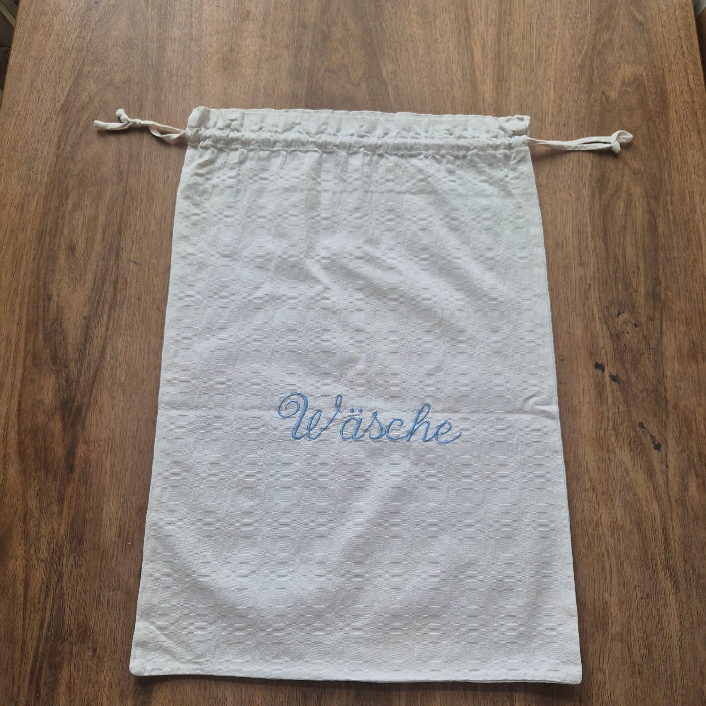Antiker Baumwolle Wäschesack 43x62cm Handgemacht