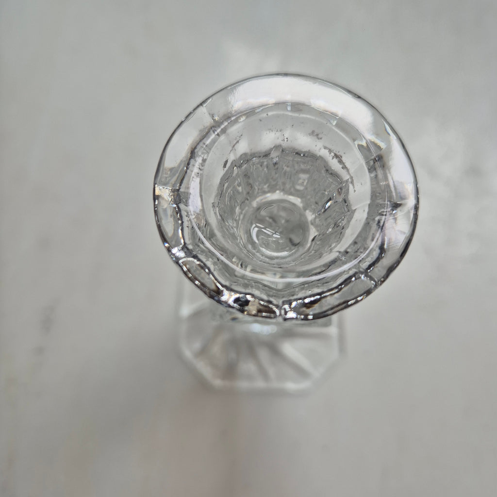 Vintage Kerzenhalter Kristall Glas Kerzenständer