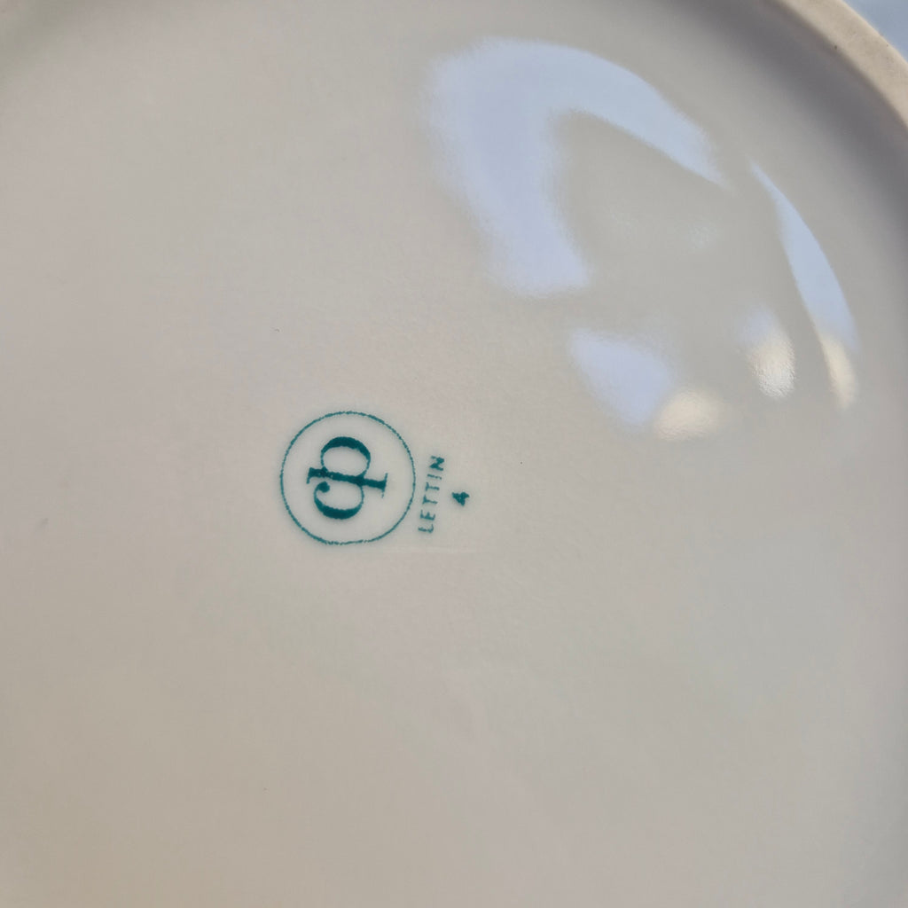 Lettin Porzellan Kaffeekanne 60er Jahre - mit Goldaktzenten