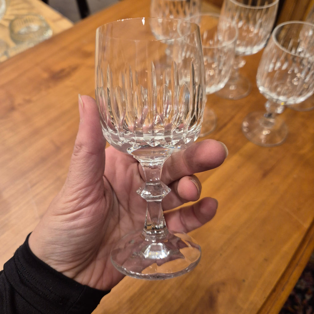 6x Vintage Kristall Weingläser Stilgläser