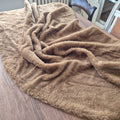 Vintage Futterfell Stoffrest Kunstfell braun 102x 165cm kuschelig