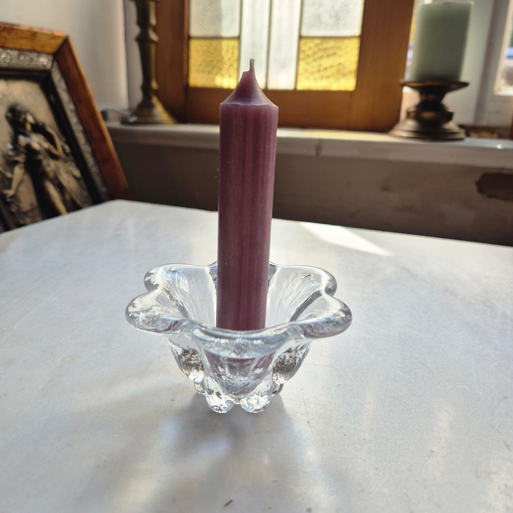 Holme Gaard of Copenhagen Kerzenständer Schälchen Blumenform Kristall