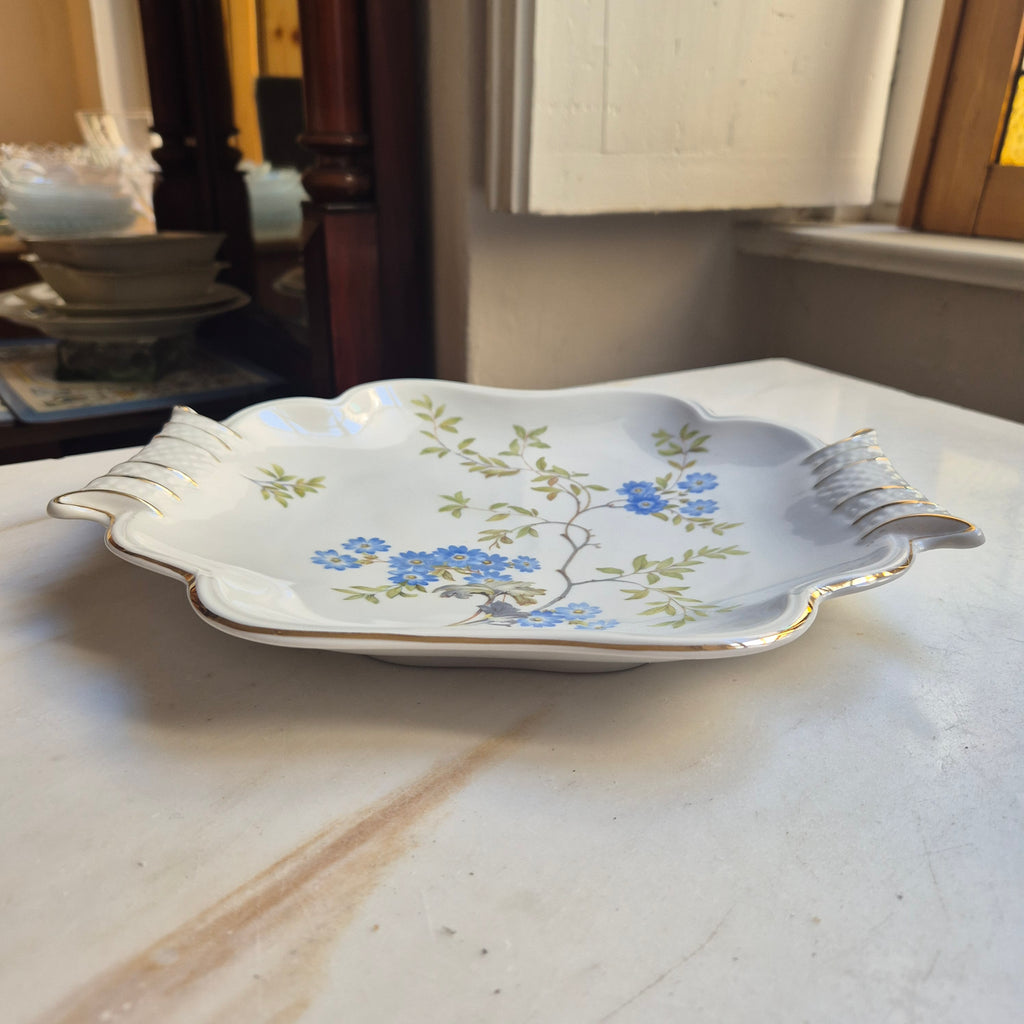 Antike Porzellanplatte Teller mit Griff Weimer Vintage