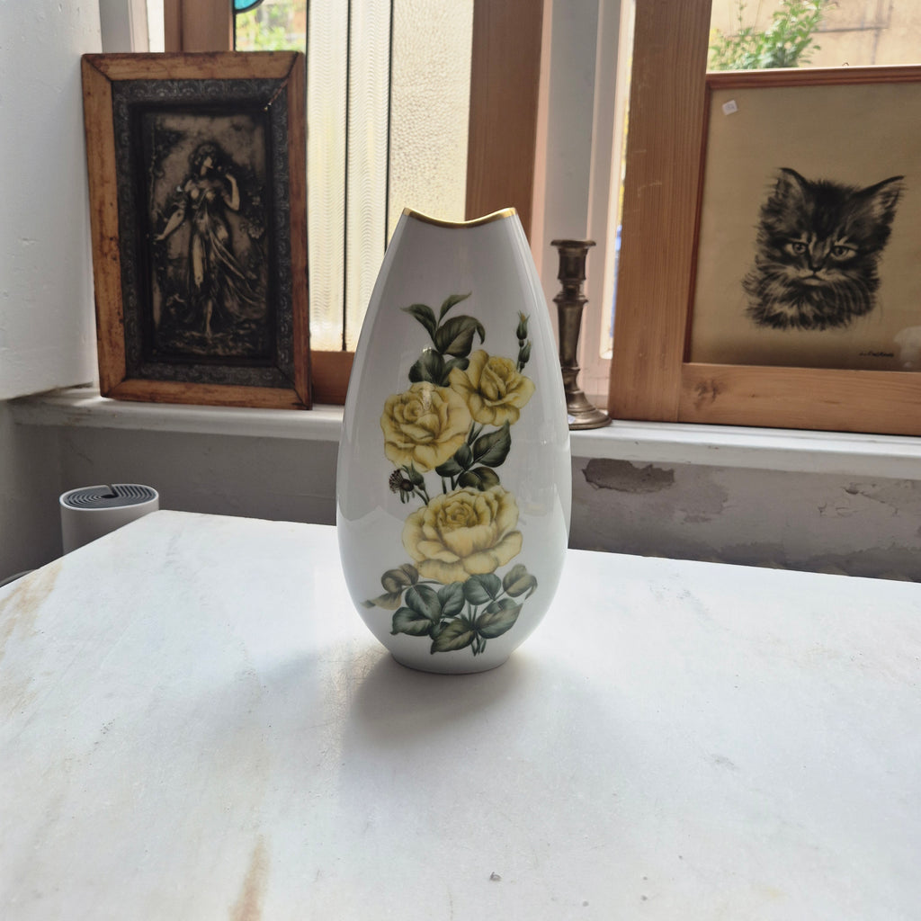 Handbemalte Porzellan Vase von Thomas Vintage Germany 40er Jahre