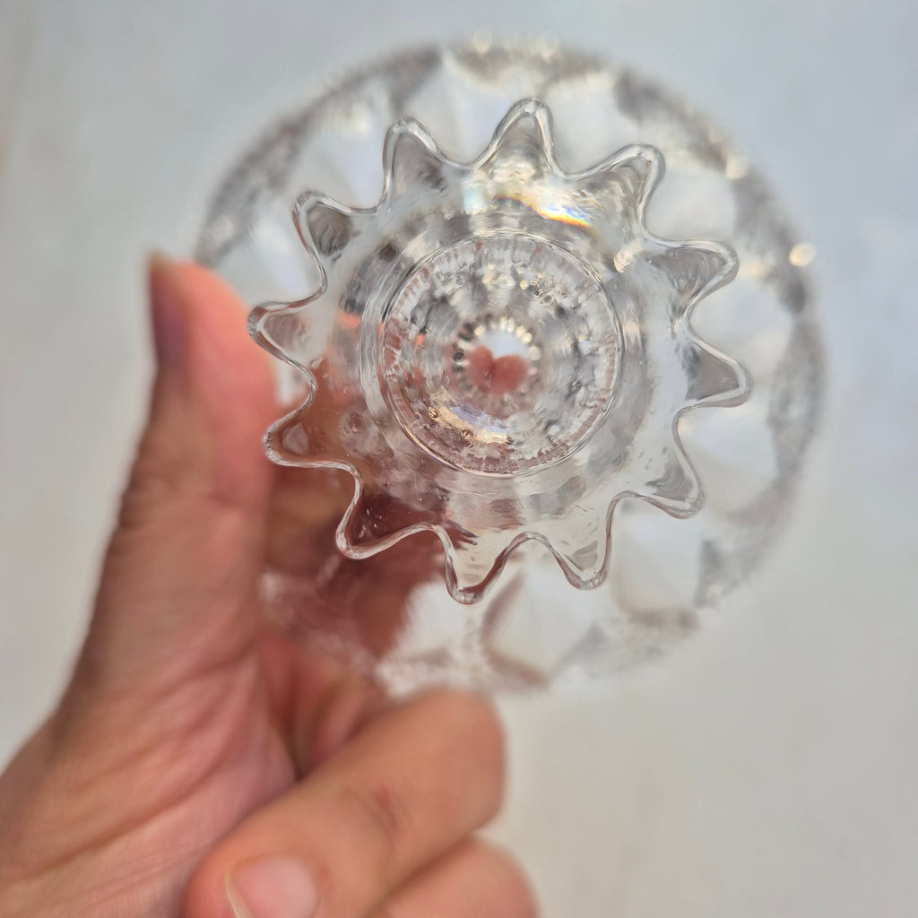 Lausitzer Glas Kerzenständer Vintage