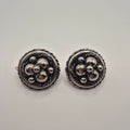 Vintage 50er Jahre Massive Runway Ohrringe / Made in West Germany Statement Clips Silber