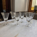 6x Vintage Kristall Likörgläser – Handgeschliffene Aperitifgläser um 1950/60 - Mid-Century Modern