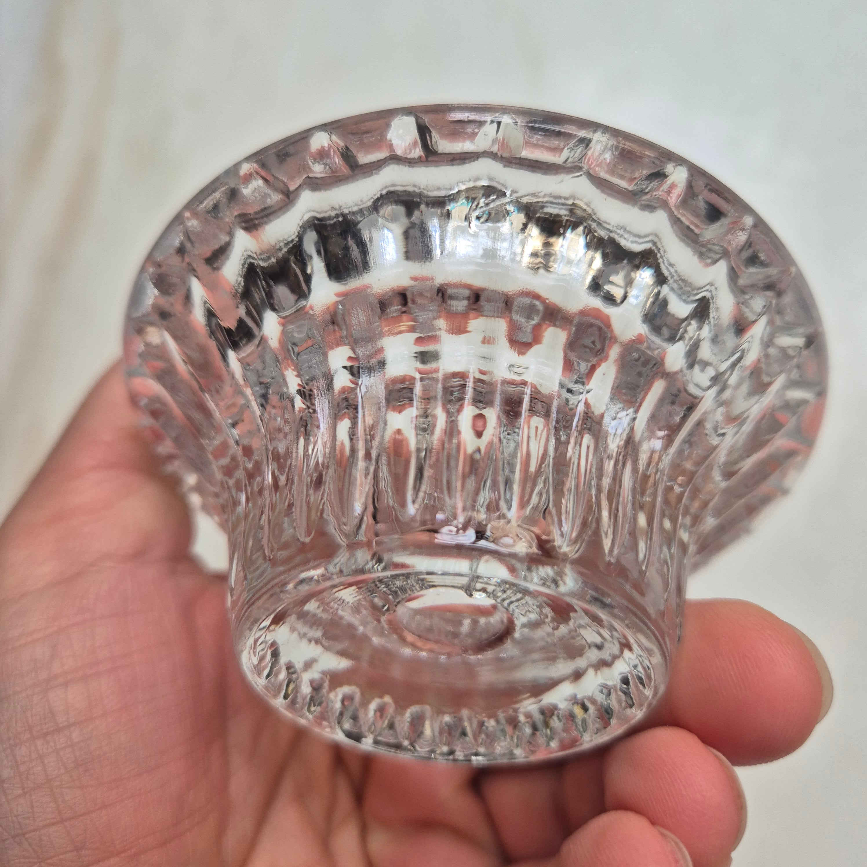 Vintage Etagere Kerzenständer Glas Kristall