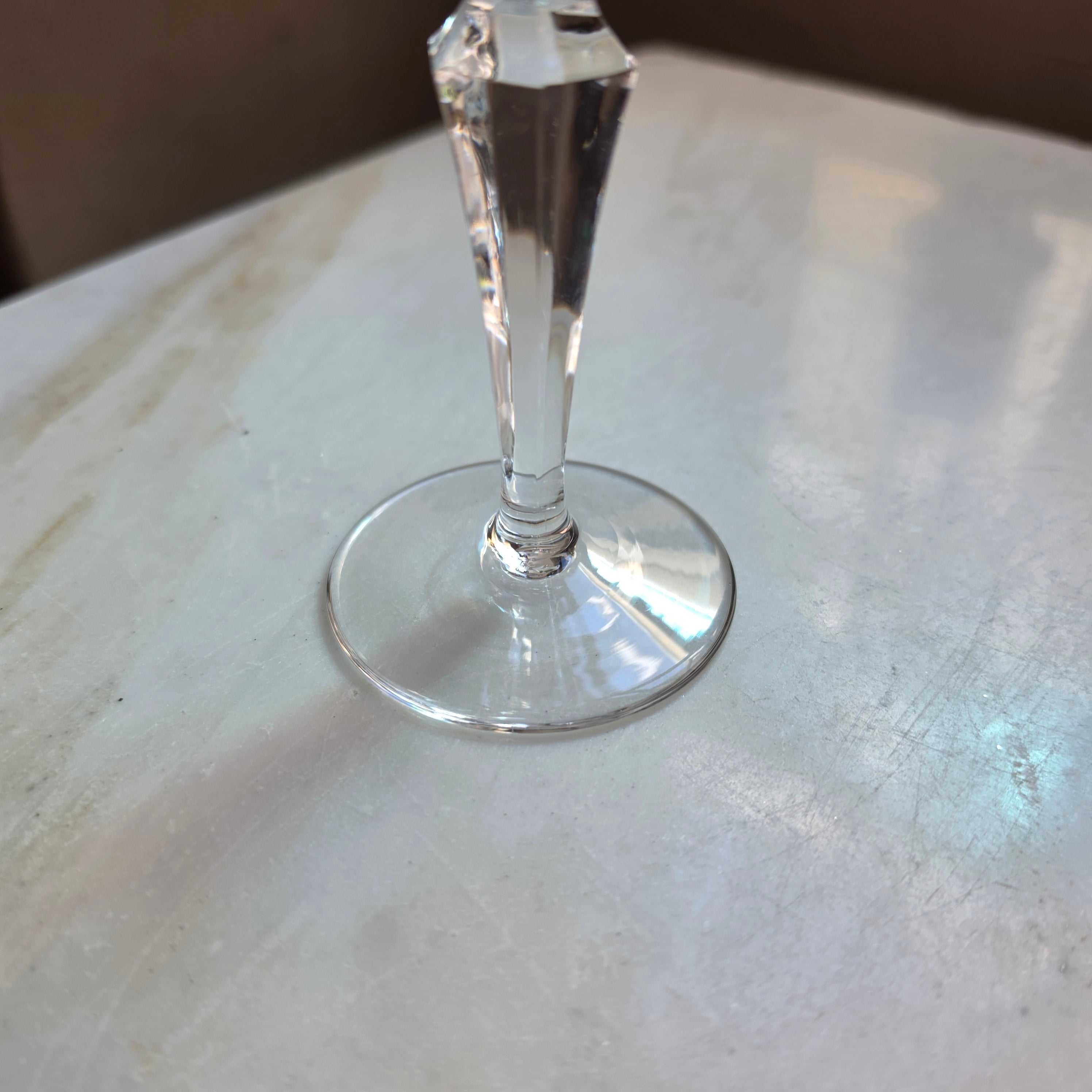 Elegantes Vintage Kristallglas mit Facettenschliff – Mundgeblasen & Handgeschliffen