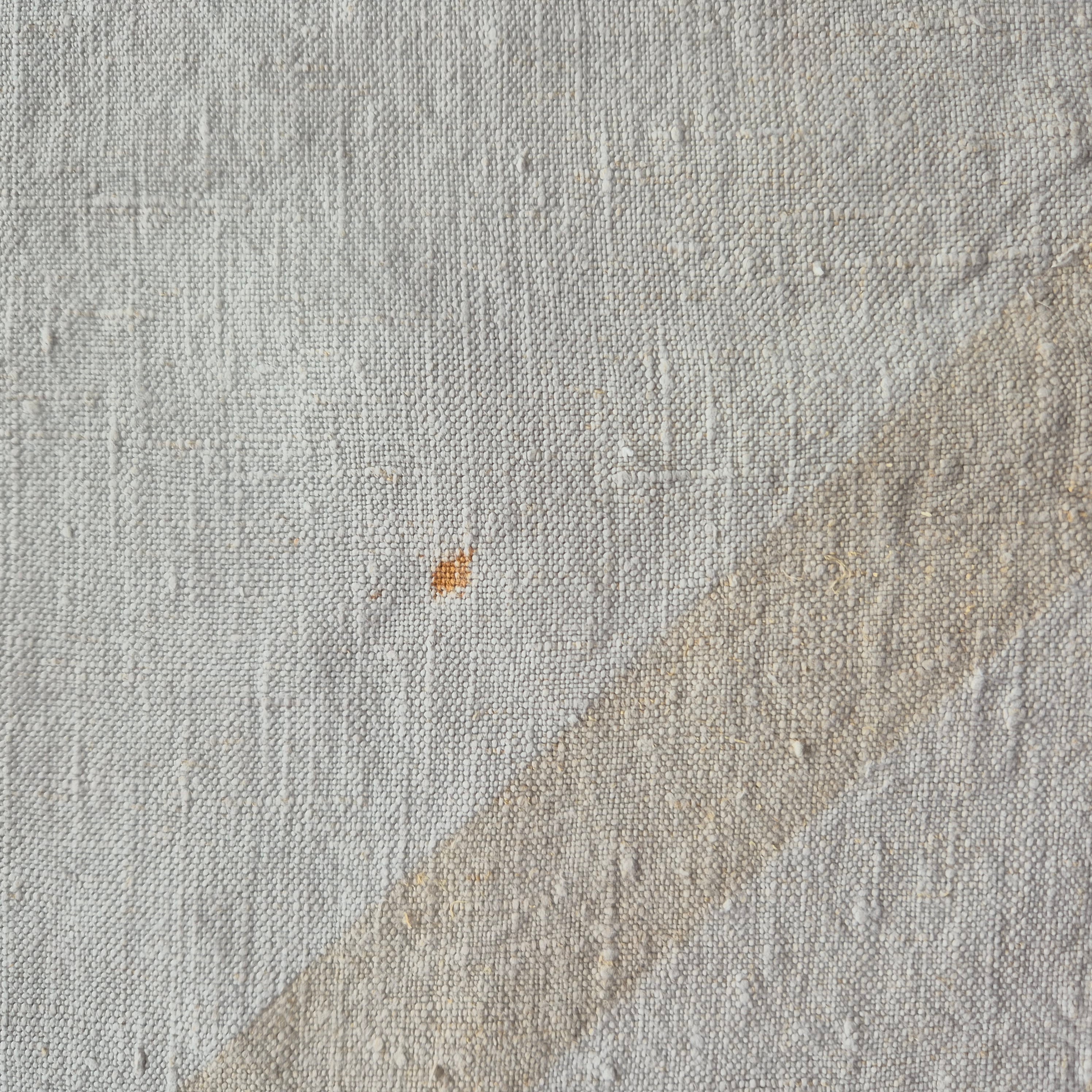 Antike Leinen Tischdecke 88x145cm mit Stockflecken / zum weiterbearbeiten 🤍